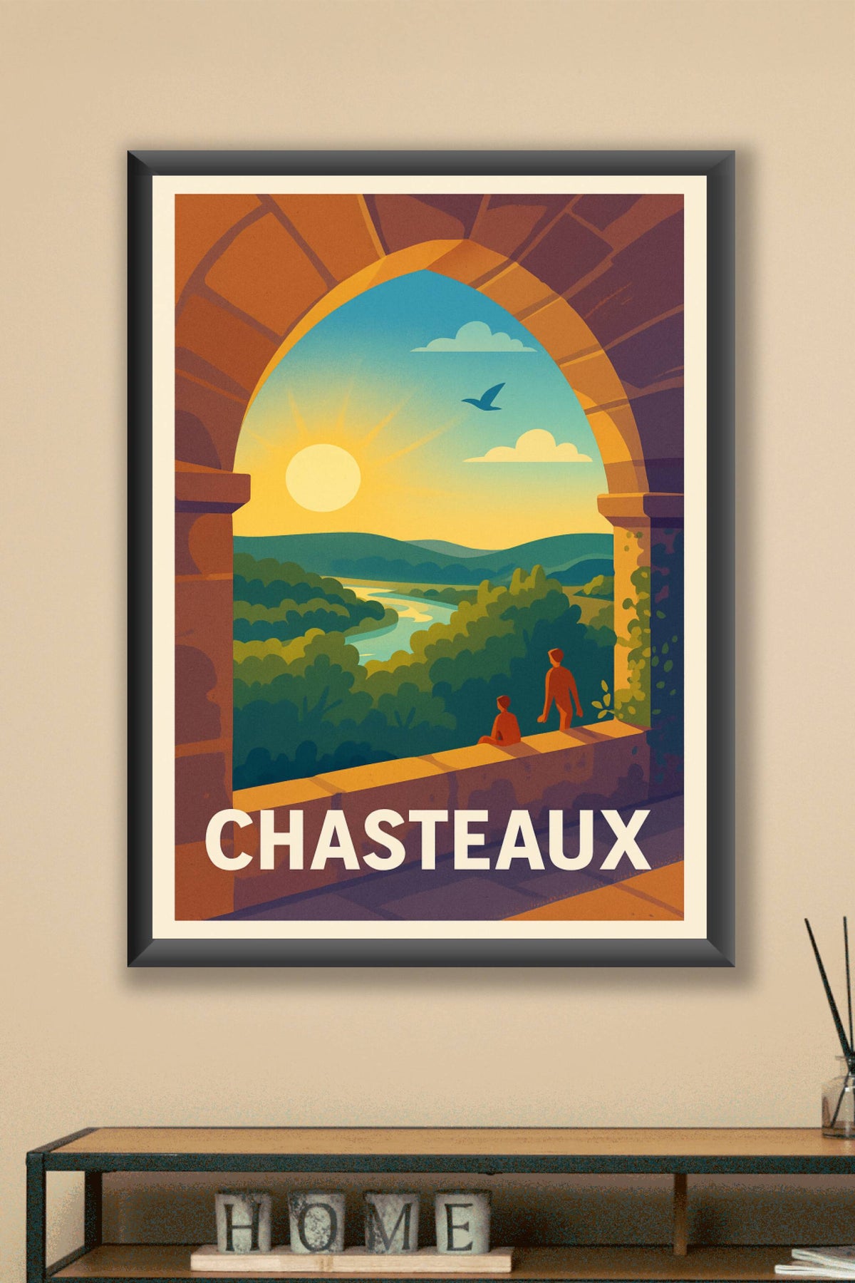 Affiche Chasteaux — Évasion et sérénité au lever du soleil · poster d'art de Chasteaux