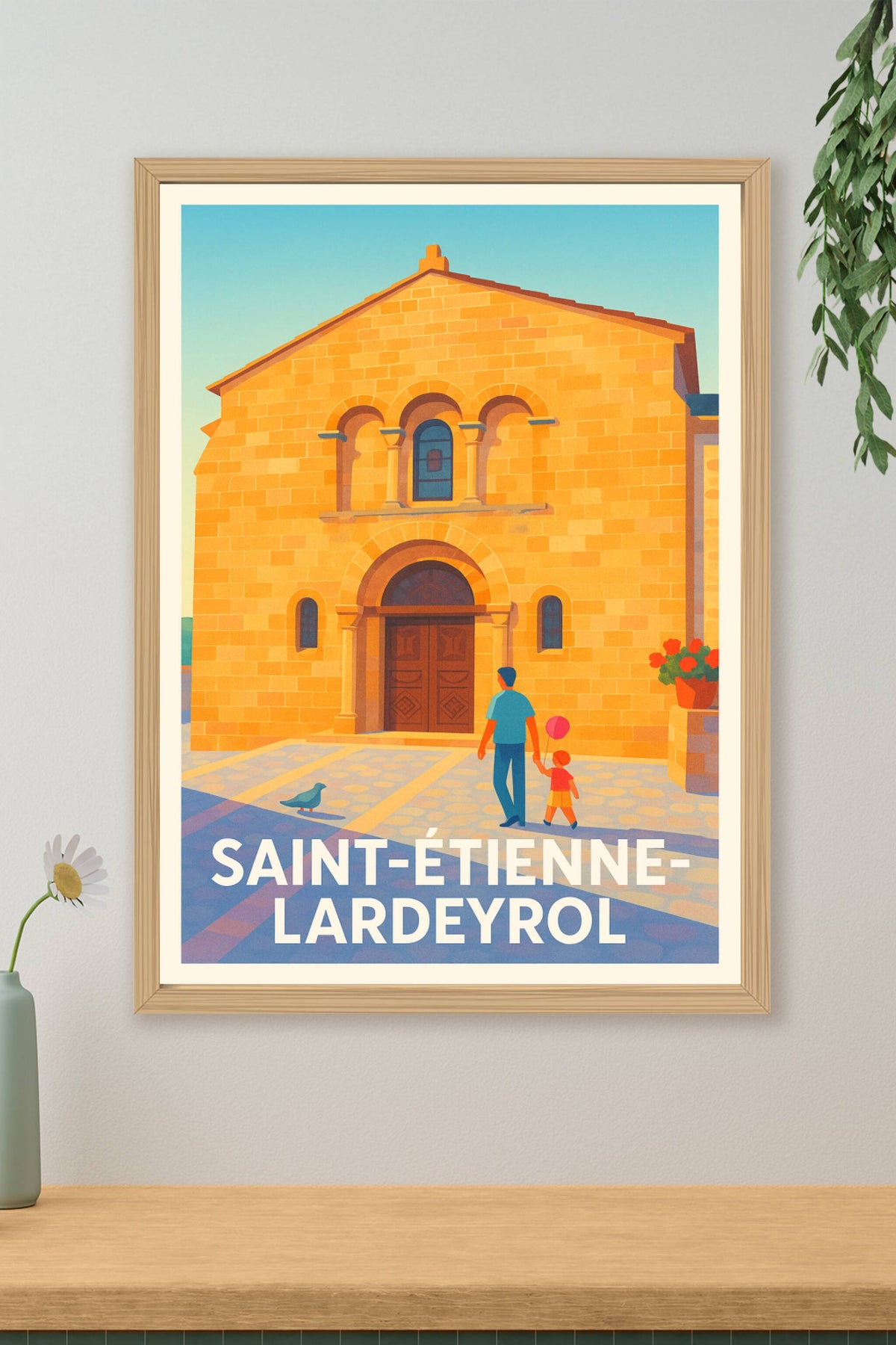 Affiche Saint-Étienne-Lardeyrol — Un instant de sérénité architecturale · poster d'art de Saint-Étienne-Lardeyrol