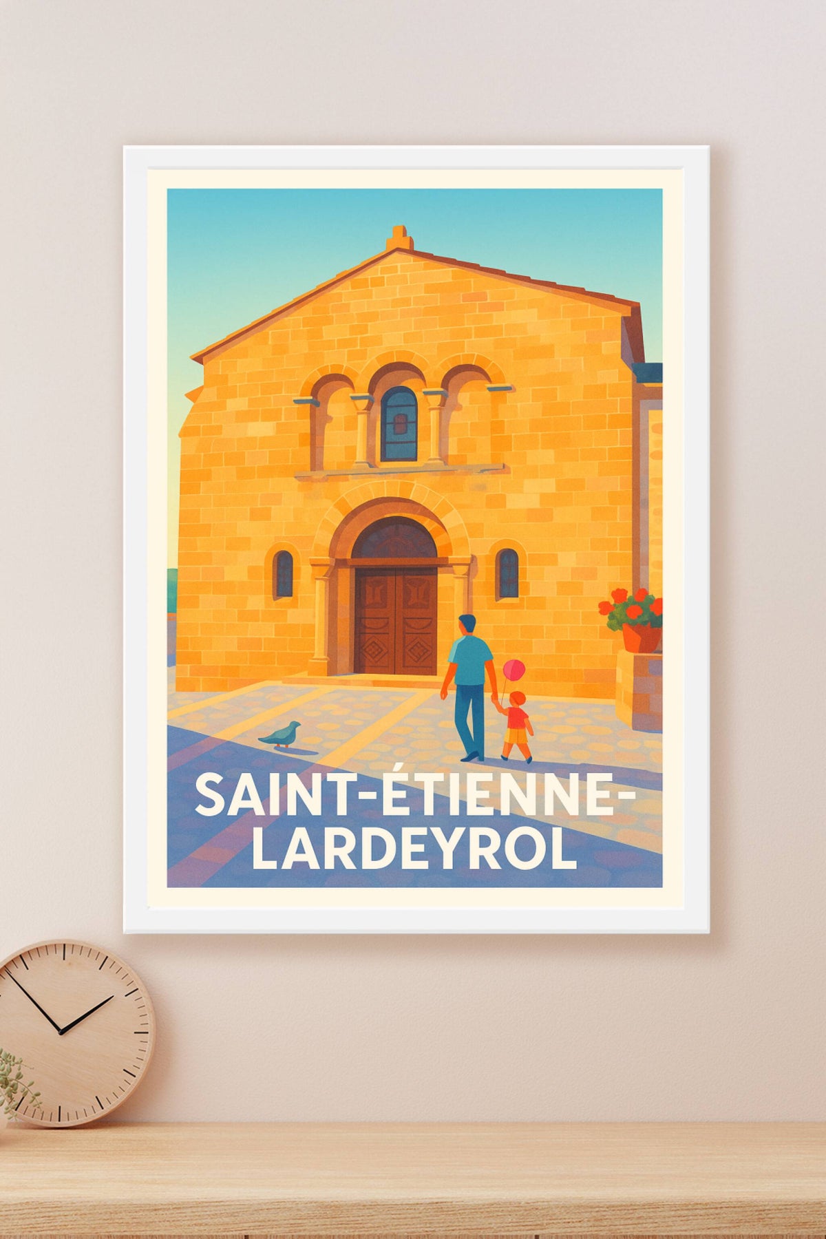 Affiche Saint-Étienne-Lardeyrol — Un instant de sérénité architecturale · poster d'art de Saint-Étienne-Lardeyrol