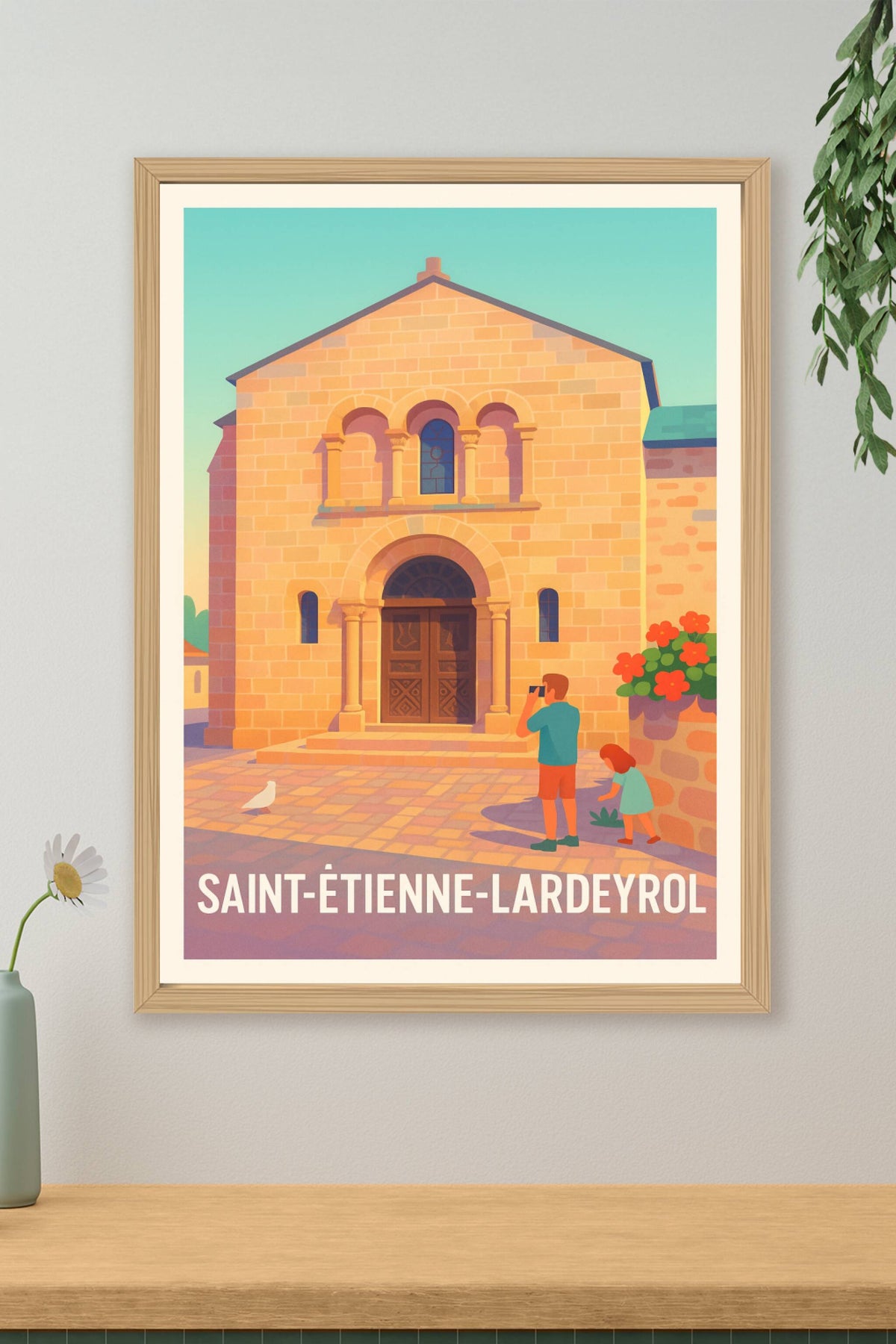 Affiche Saint-Étienne-Lardeyrol — Charme et Sérénité Médiévale · poster d'art de Saint-Étienne-Lardeyrol