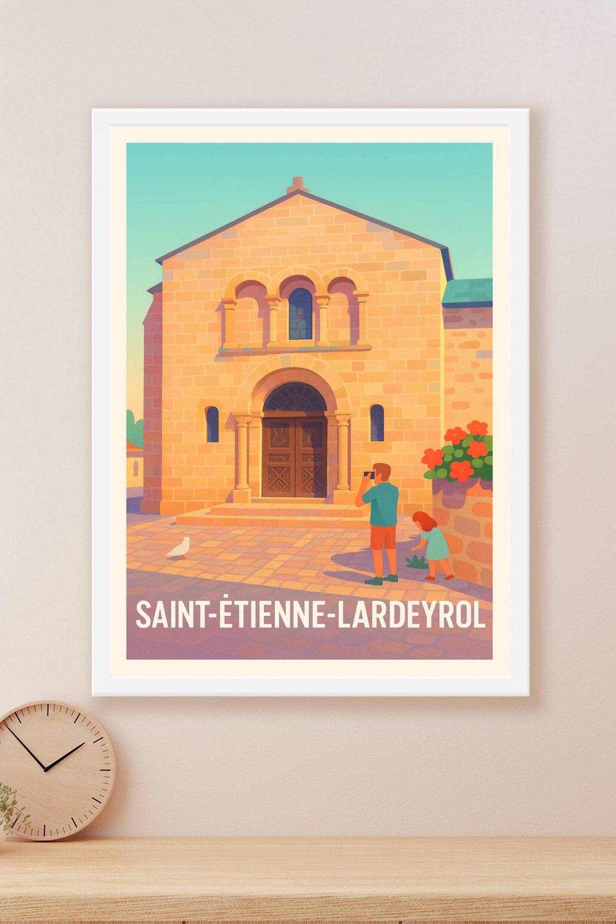 Affiche Saint-Étienne-Lardeyrol — Charme et Sérénité Médiévale · poster d'art de Saint-Étienne-Lardeyrol