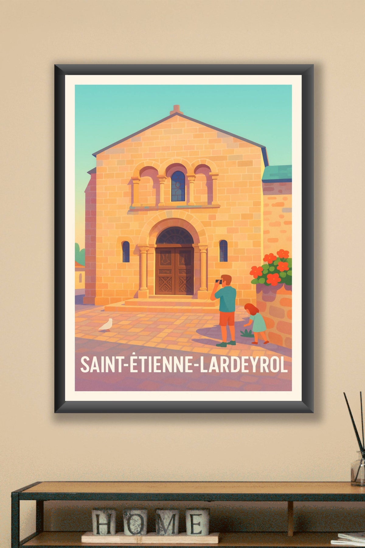 Affiche Saint-Étienne-Lardeyrol — Charme et Sérénité Médiévale · poster d'art de Saint-Étienne-Lardeyrol