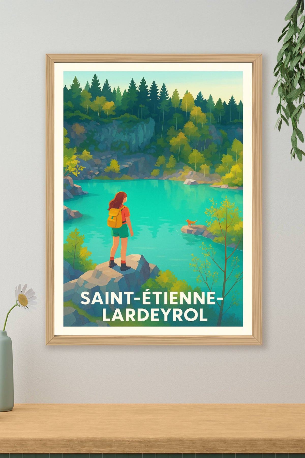 Affiche Saint-Étienne-Lardeyrol — Évasion nature au cœur de l'Auvergne · poster d'art de Saint-Étienne-Lardeyrol