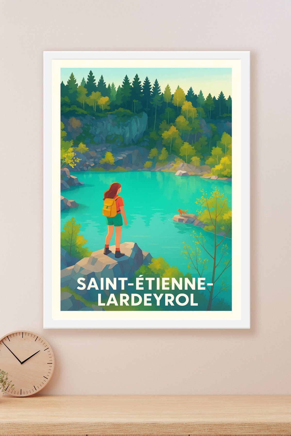 Affiche Saint-Étienne-Lardeyrol — Évasion nature au cœur de l'Auvergne · poster d'art de Saint-Étienne-Lardeyrol