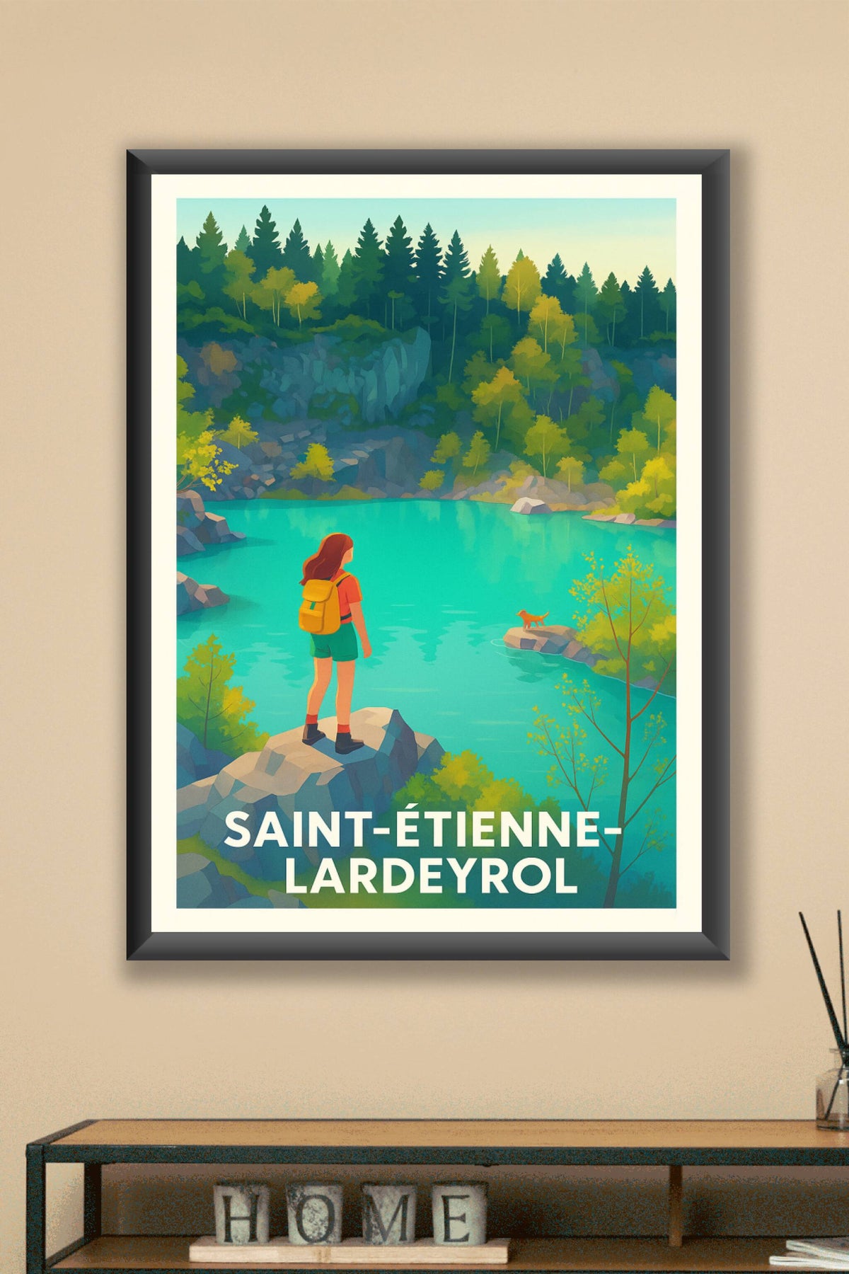 Affiche Saint-Étienne-Lardeyrol — Évasion nature au cœur de l'Auvergne · poster d'art de Saint-Étienne-Lardeyrol