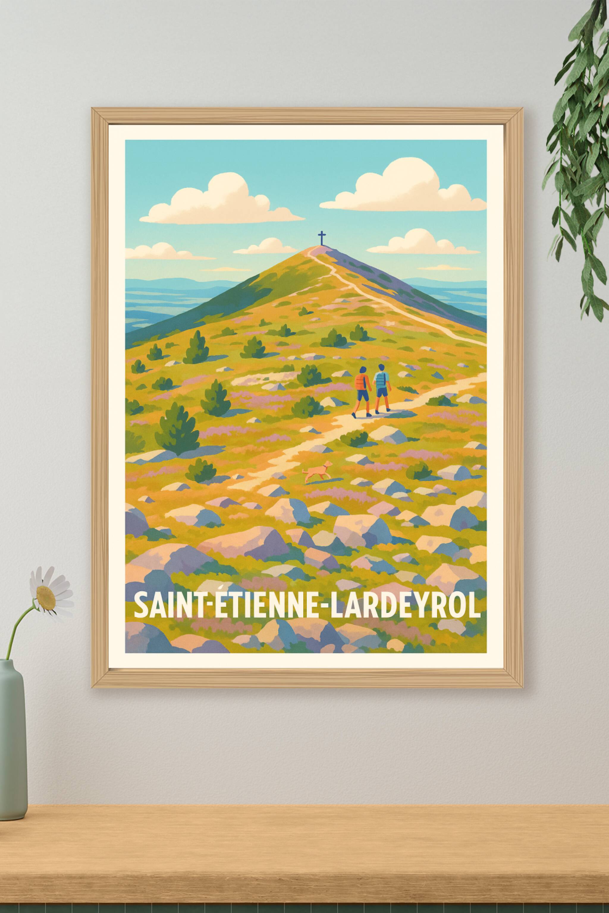 Affiche de Saint-Étienne-Lardeyrol - Invitation à la randonnée en pleine nature