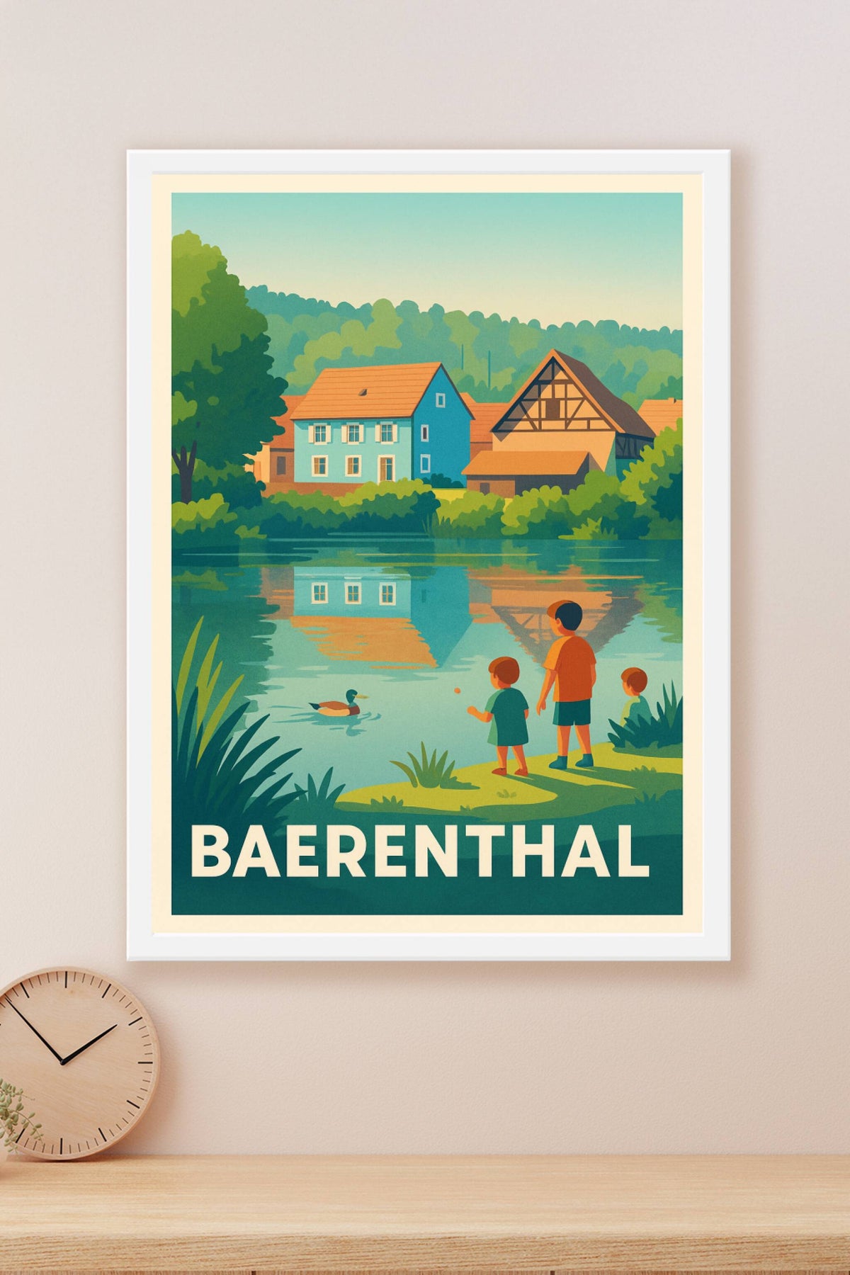 Affiche Baerenthal — Sérénité au bord de l'eau · poster d'art de Baerenthal