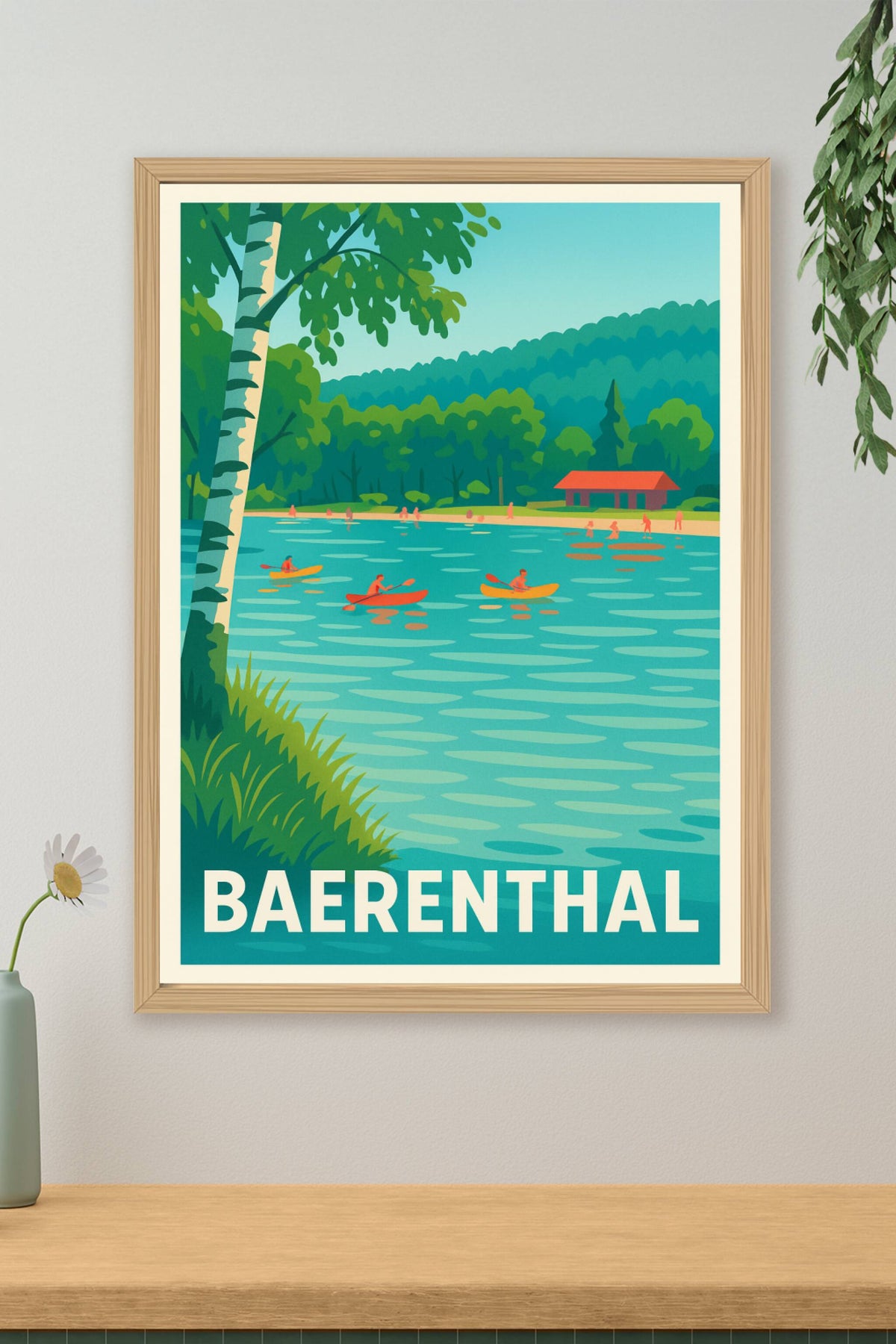 Affiche Baerenthal — Évasion nature en eaux calmes · poster d'art de Baerenthal