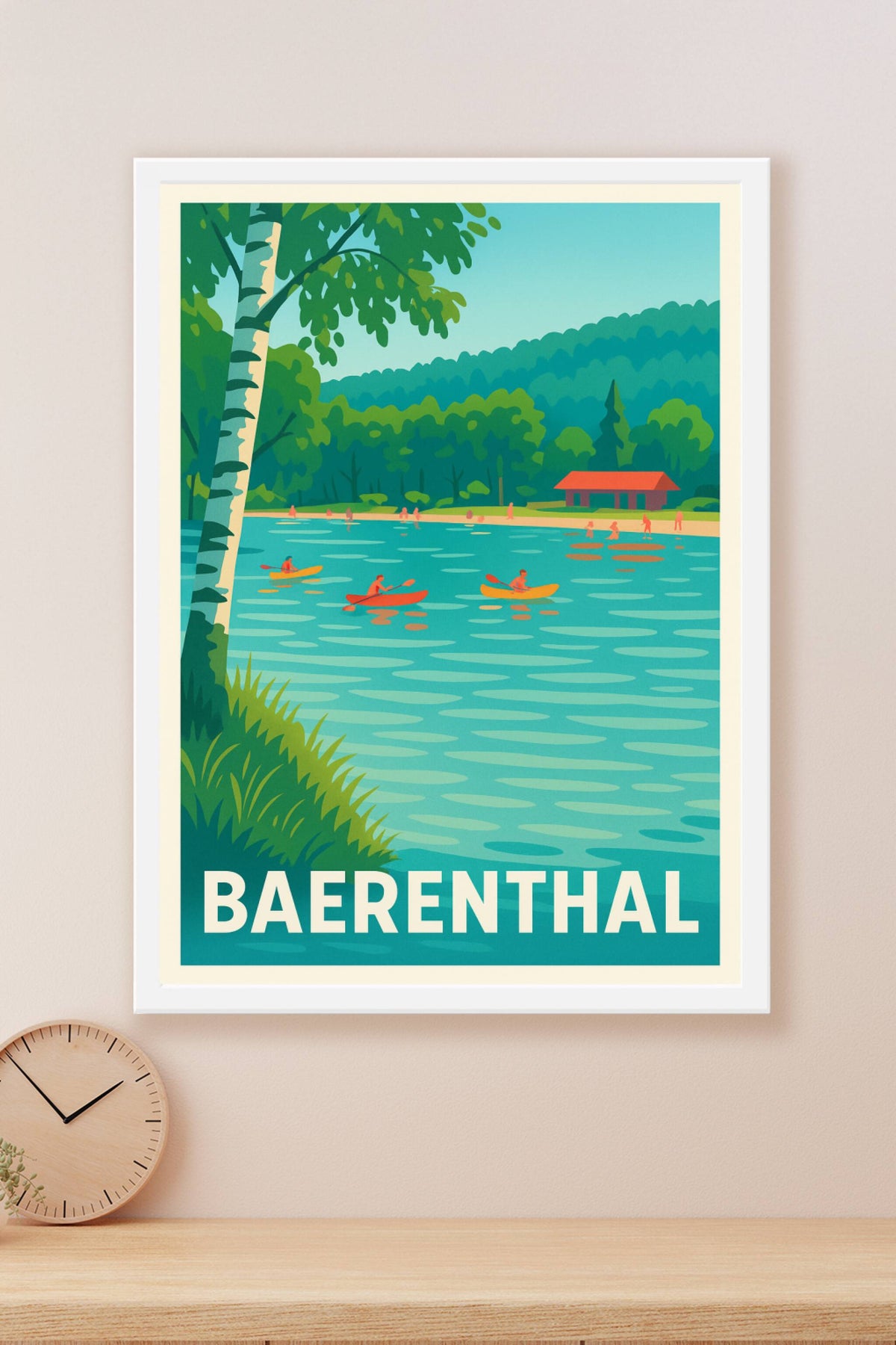Affiche Baerenthal — Évasion nature en eaux calmes · poster d'art de Baerenthal