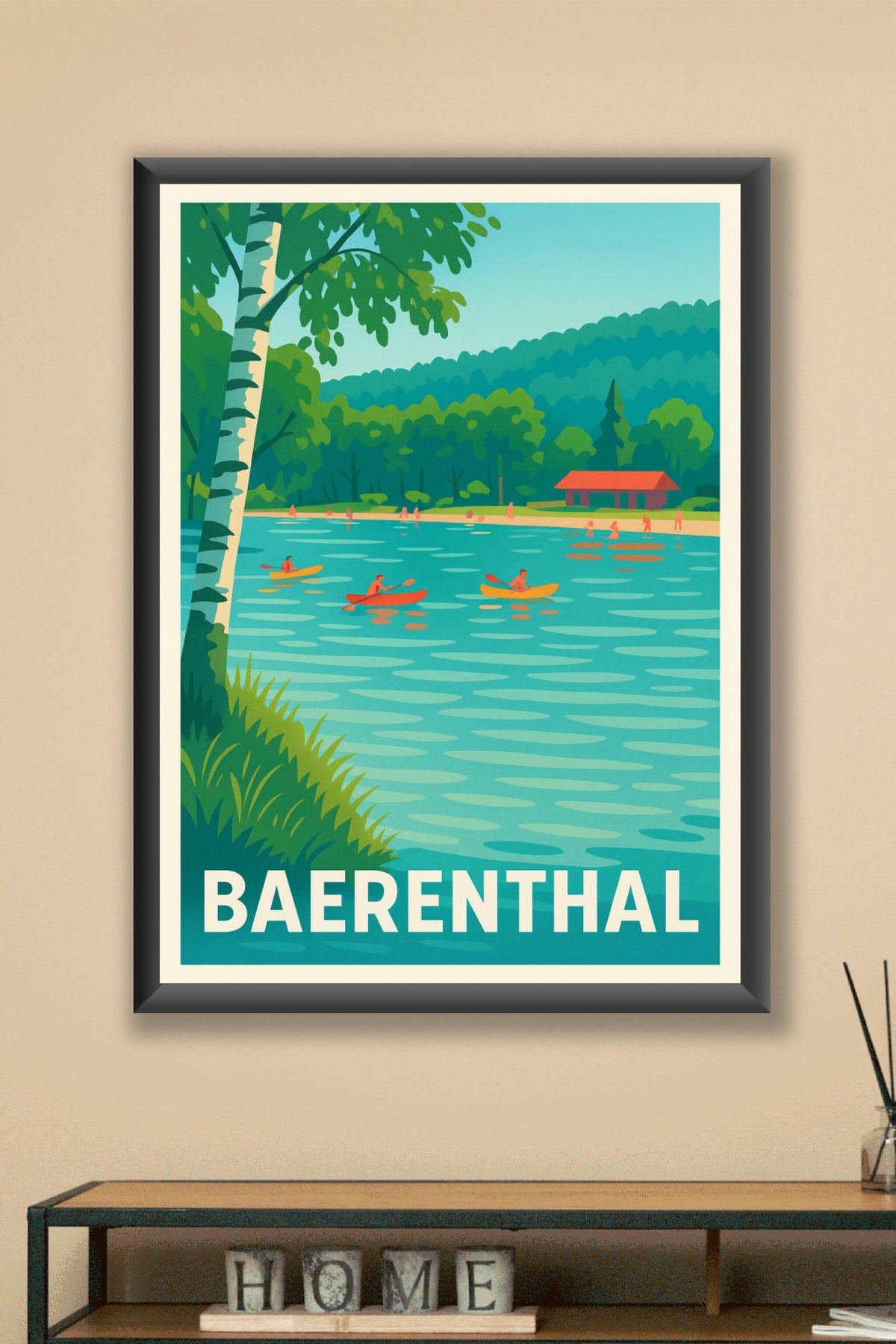 Affiche Baerenthal — Évasion nature en eaux calmes · poster d'art de Baerenthal