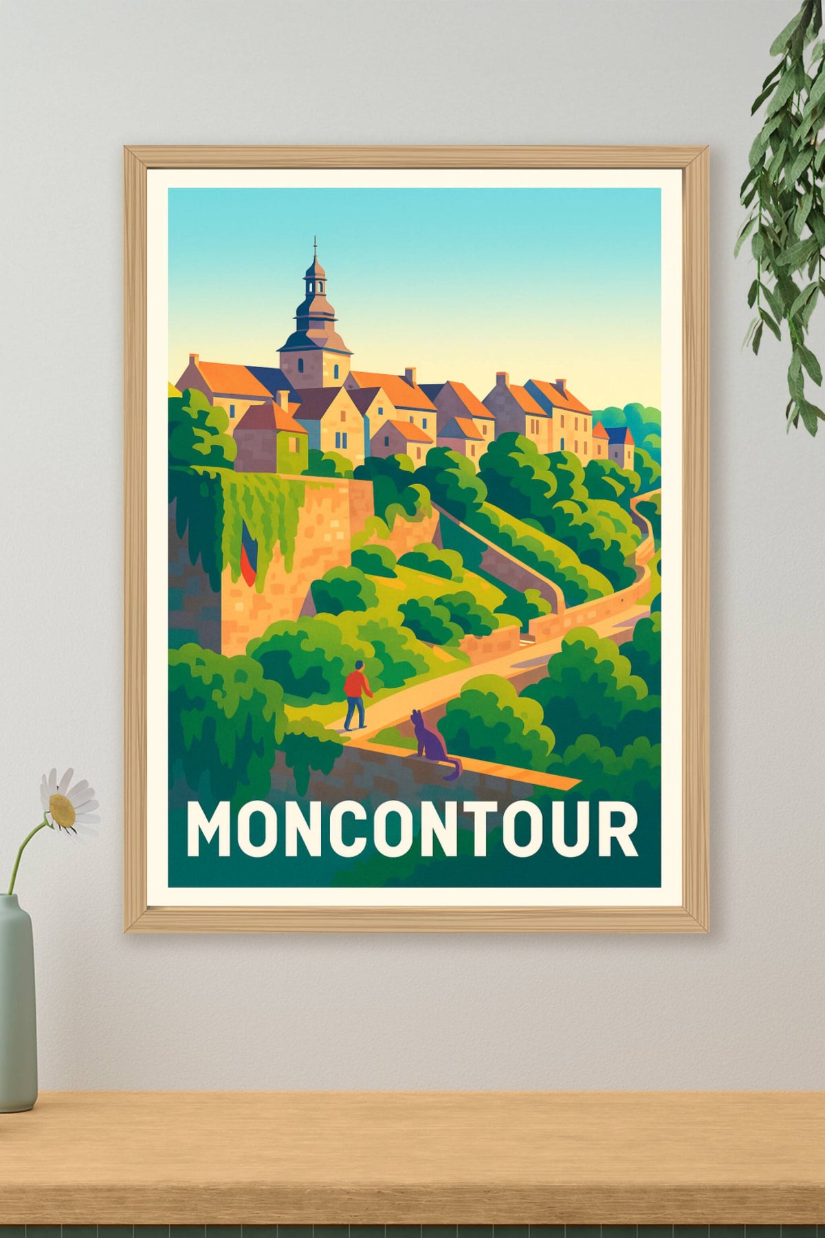 Affiche Moncontour — Charme et sérénité d'une cité médiévale · poster d'art de Moncontour