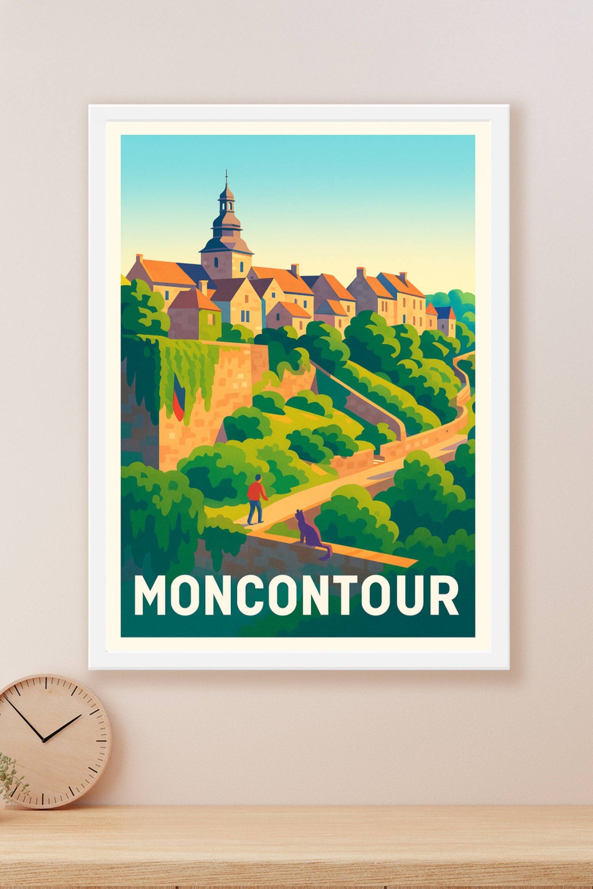 Affiche Moncontour — Charme et sérénité d'une cité médiévale · poster d'art de Moncontour