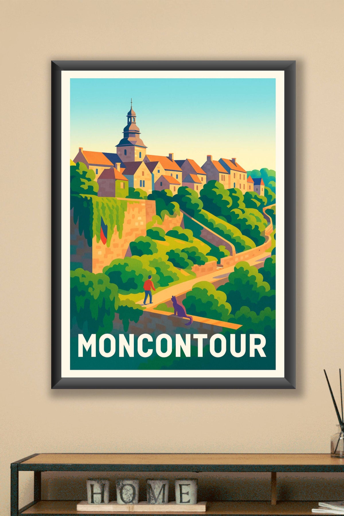 Affiche Moncontour — Charme et sérénité d'une cité médiévale · poster d'art de Moncontour