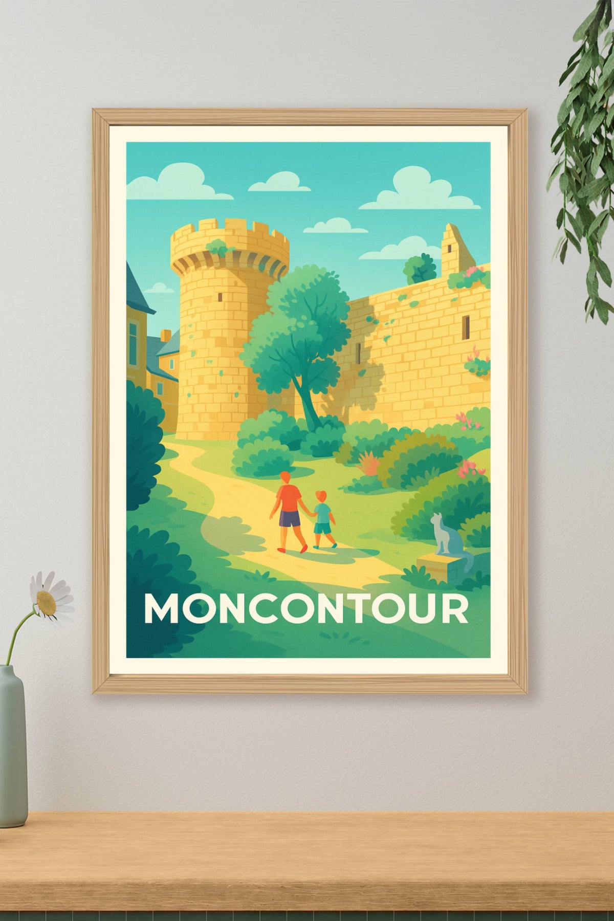 Affiche Moncontour — Promenade au cœur de l'histoire · poster d'art de Moncontour