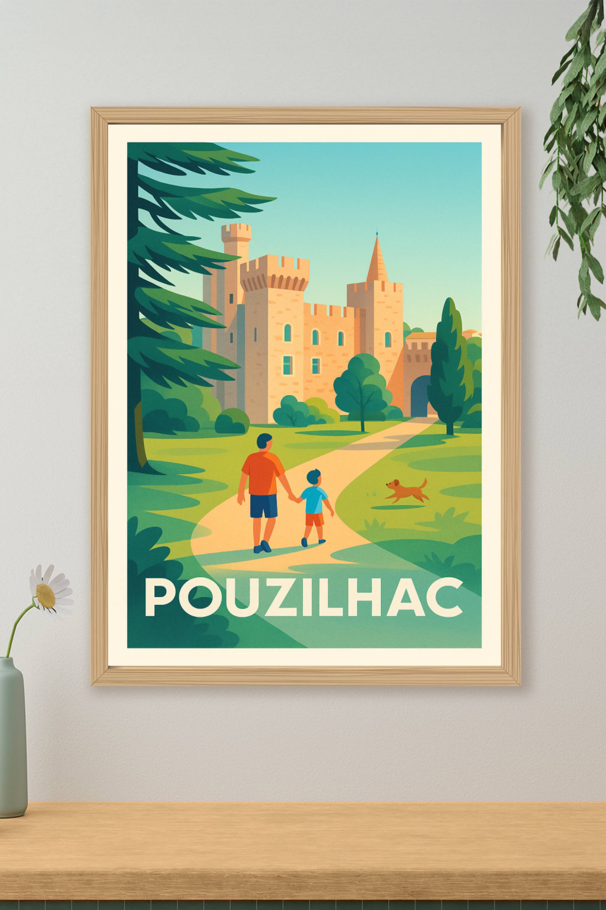 Affiche de Pouzilhac - Promenade au cœur du patrimoine médiéval