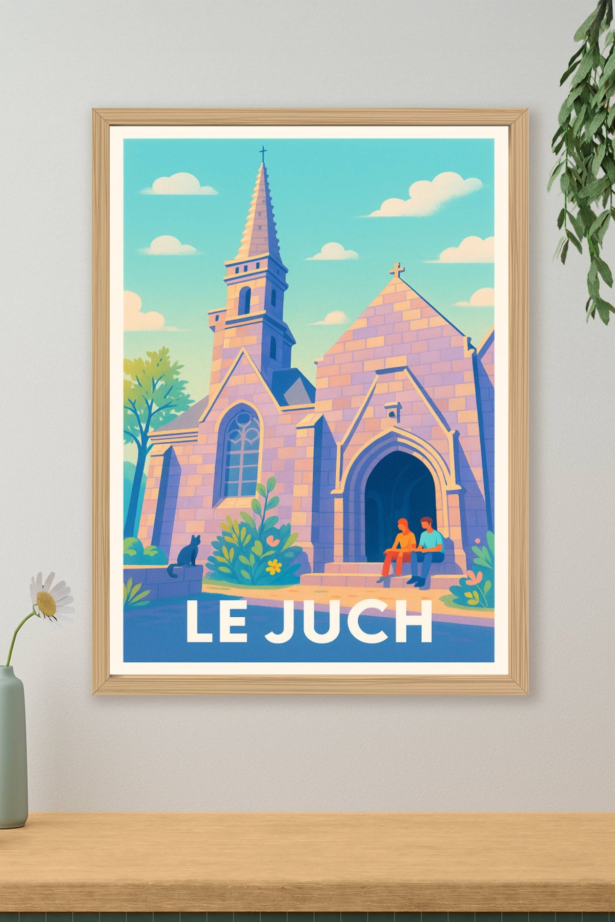 Affiche Le Juch — Charme paisible et architecture emblématique · poster d'art de Le Juch