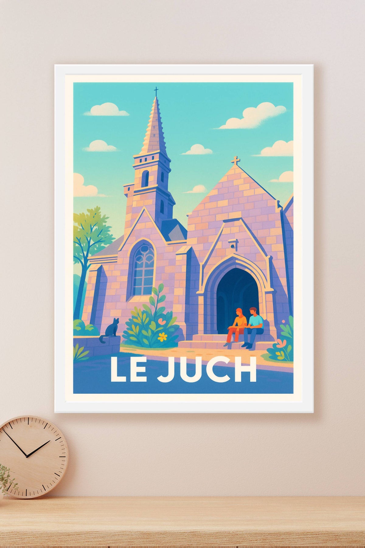 Affiche Le Juch — Charme paisible et architecture emblématique · poster d'art de Le Juch
