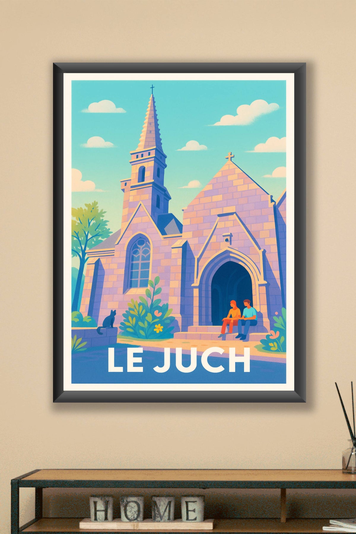 Affiche Le Juch — Charme paisible et architecture emblématique · poster d'art de Le Juch