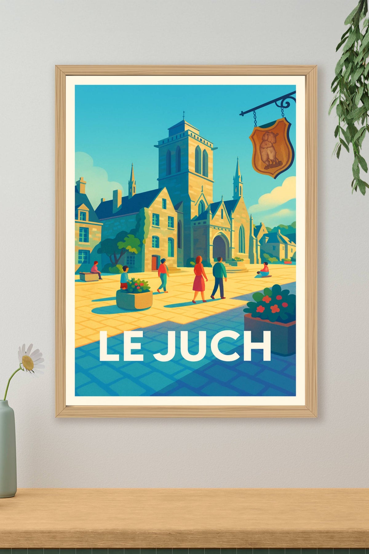 Affiche Le Juch — Charme et sérénité au cœur de la ville · poster d'art de Le Juch