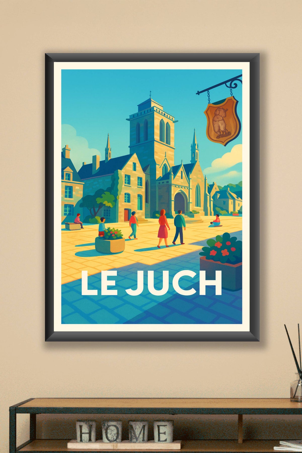 Affiche Le Juch — Charme et sérénité au cœur de la ville · poster d'art de Le Juch