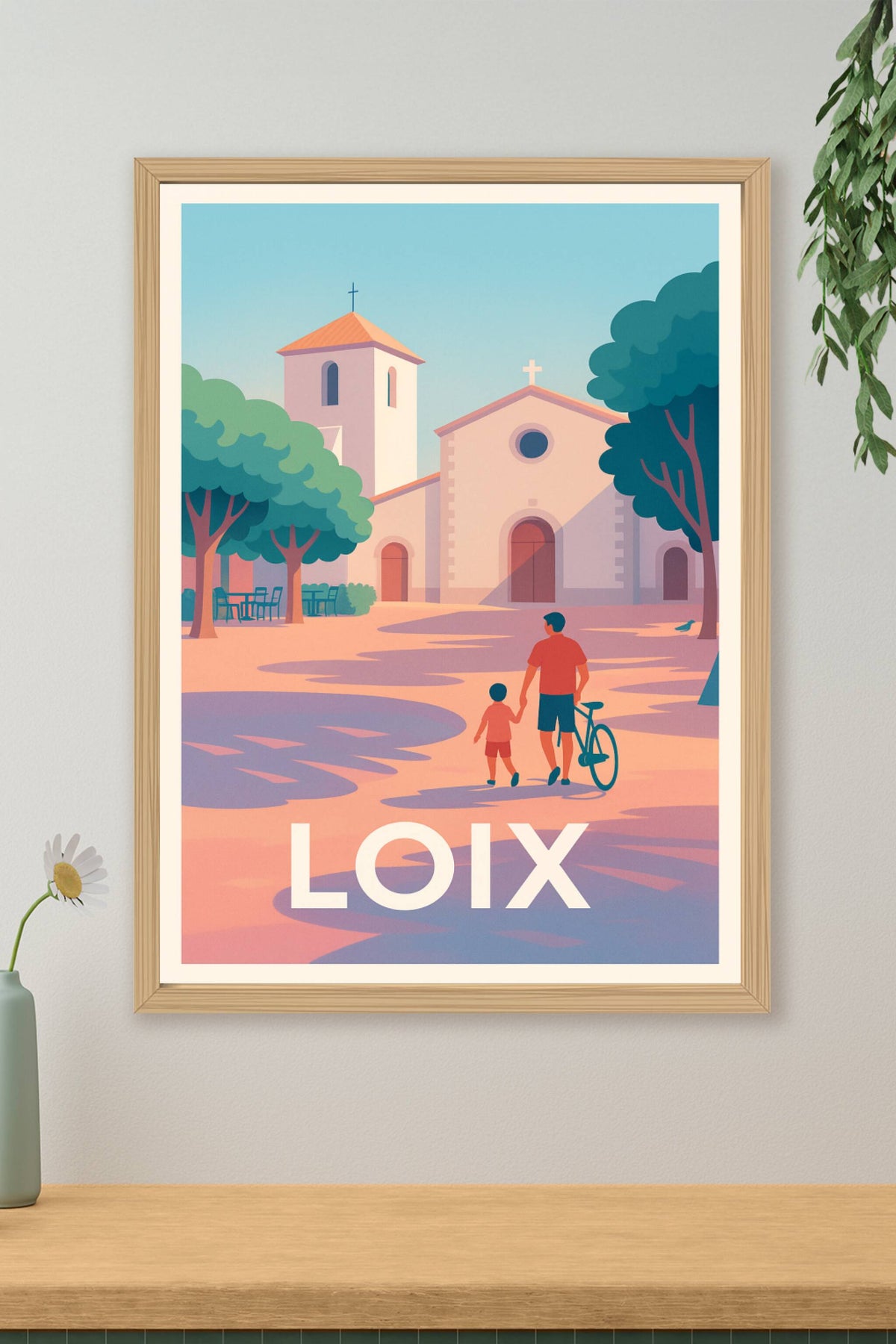 Affiche Loix — Douceur et sérénité en bord de village · poster d'art de Loix