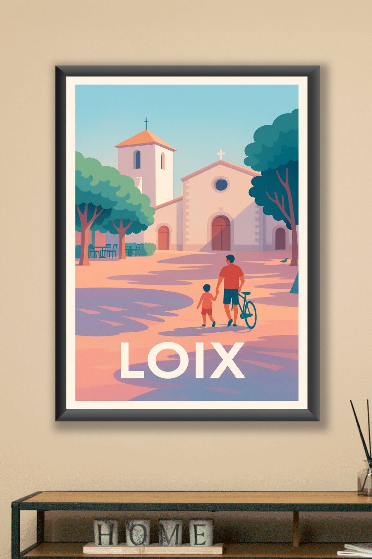 Affiche Loix — Douceur et sérénité en bord de village · poster d'art de Loix