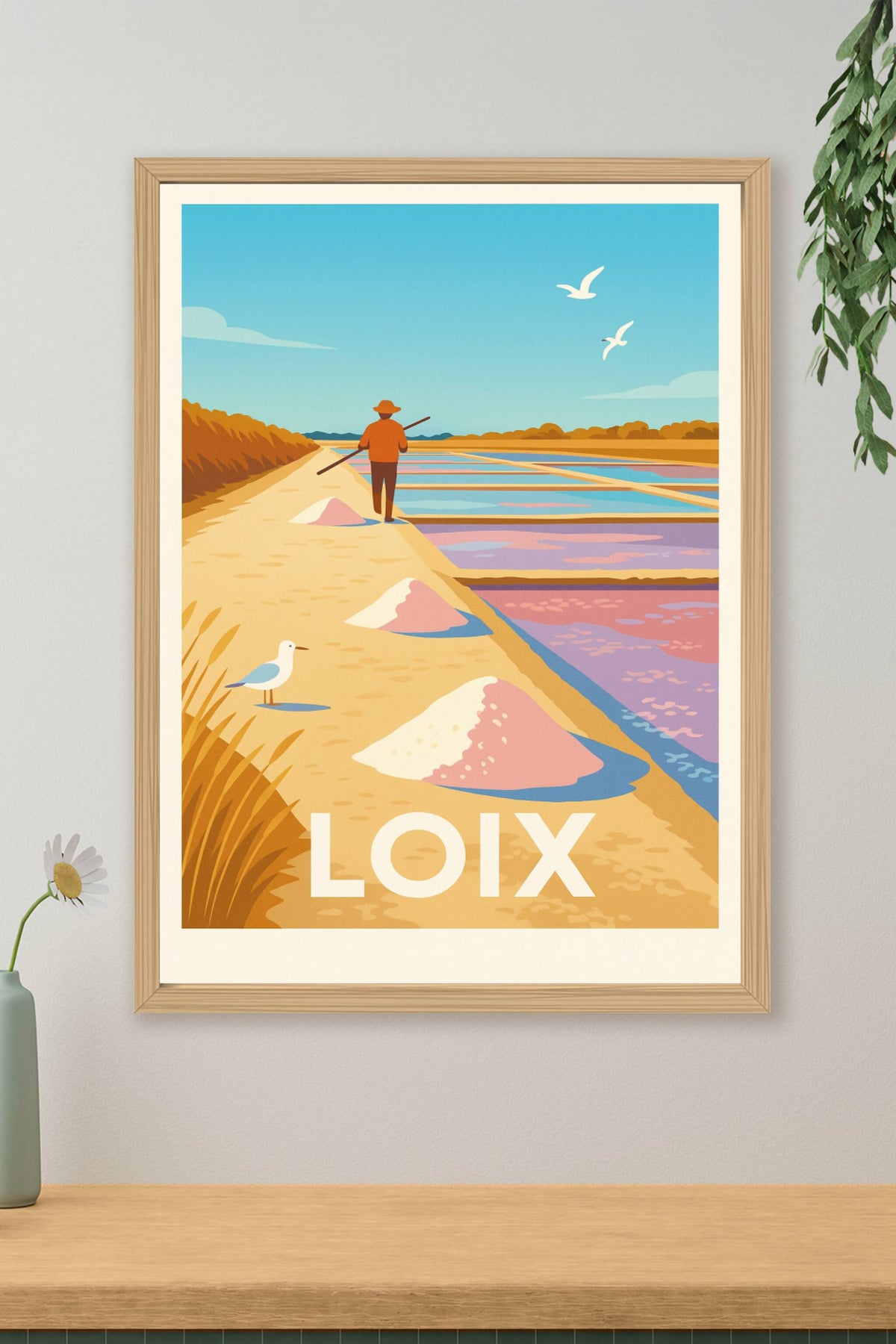 Affiche Loix — L'Art du Sel et la Sérénité Naturelle · poster d'art de Loix