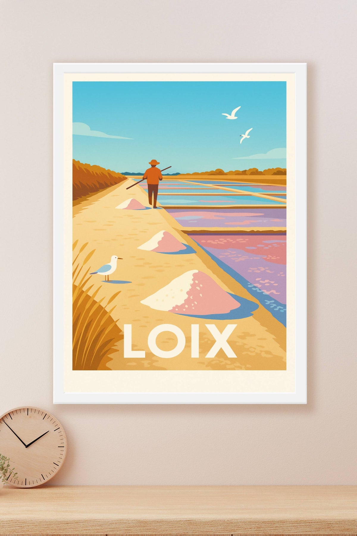 Affiche Loix — L'Art du Sel et la Sérénité Naturelle · poster d'art de Loix