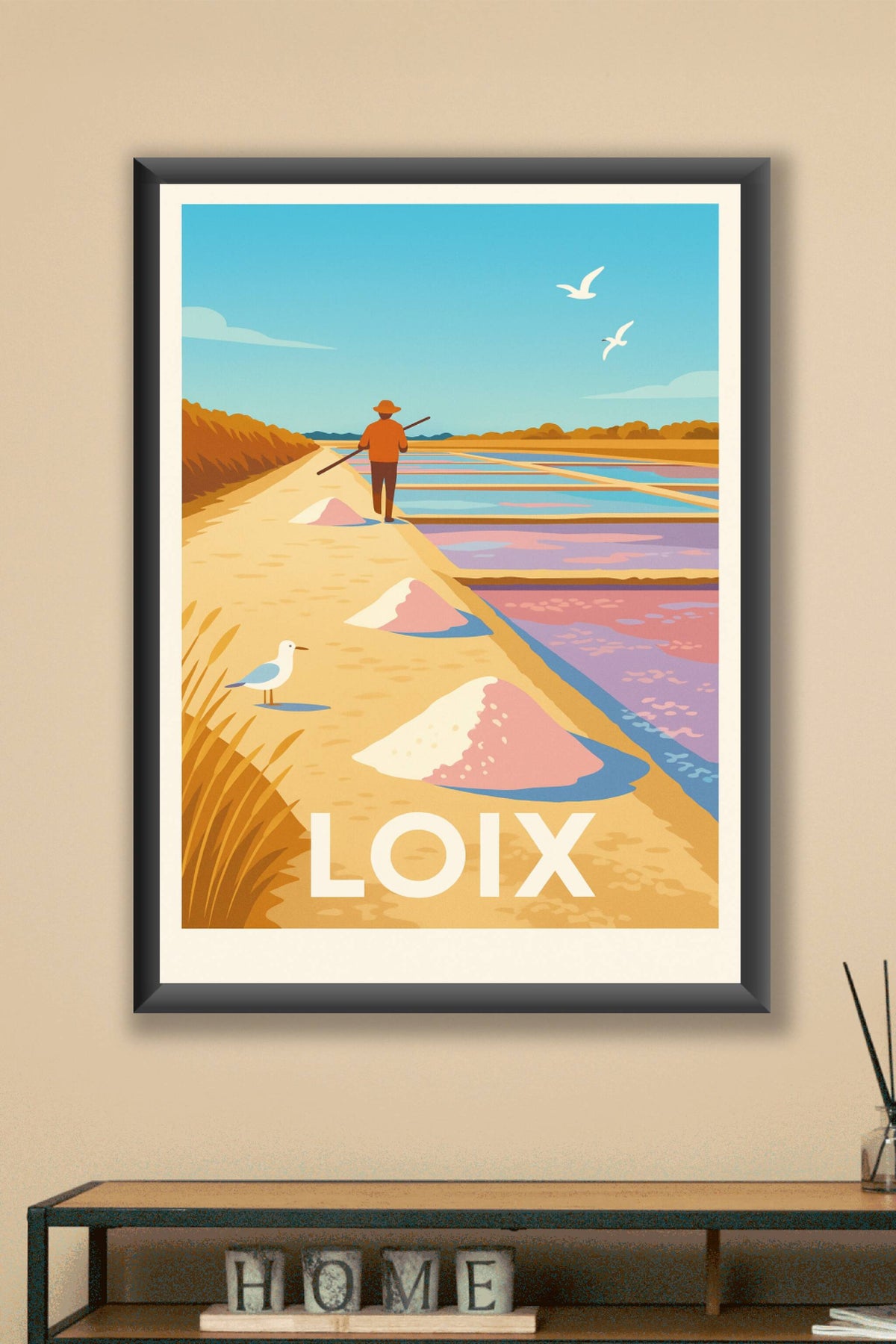 Affiche Loix — L'Art du Sel et la Sérénité Naturelle · poster d'art de Loix