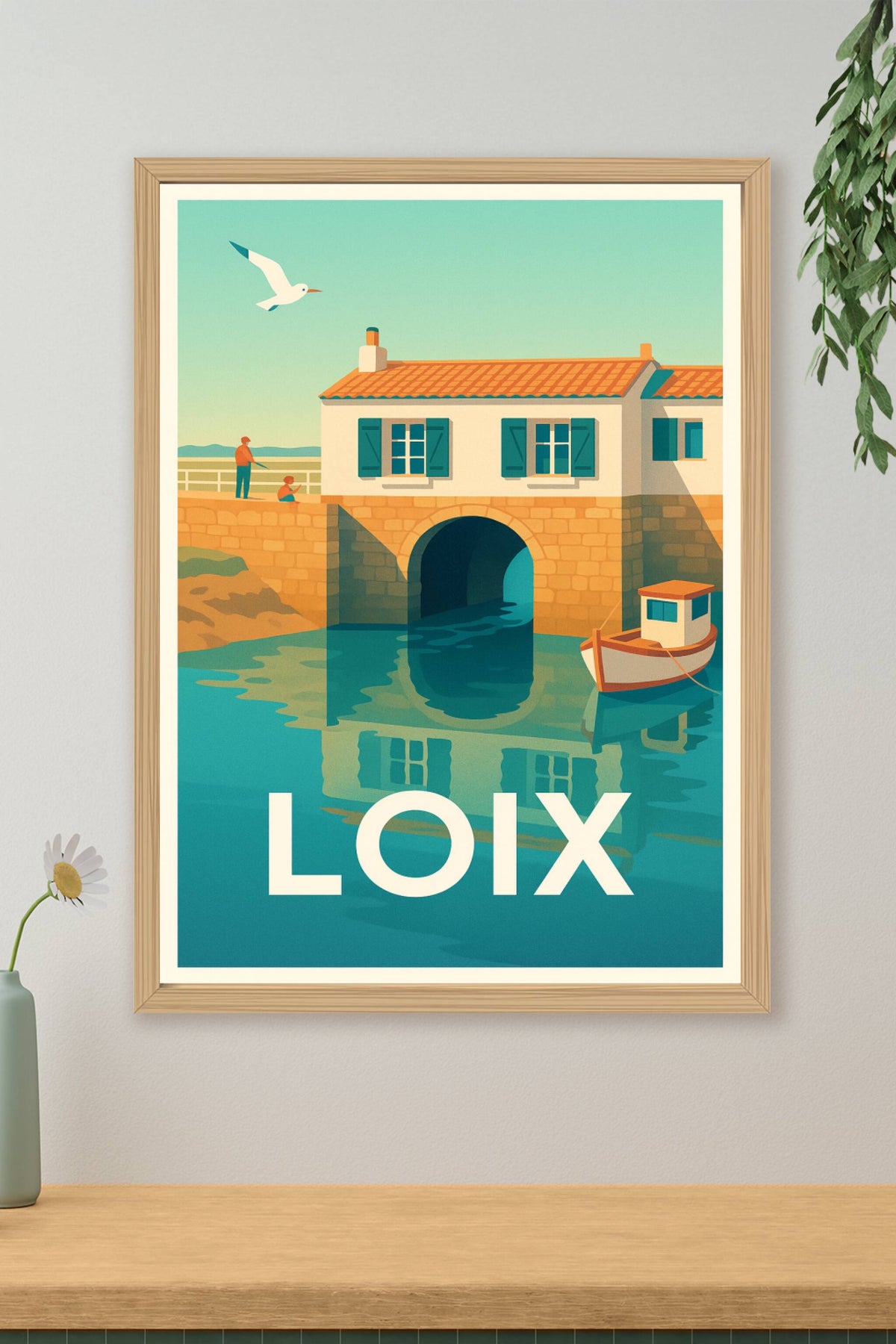 Affiche Loix — Charme marin et sérénité insulaire · poster d'art de Loix