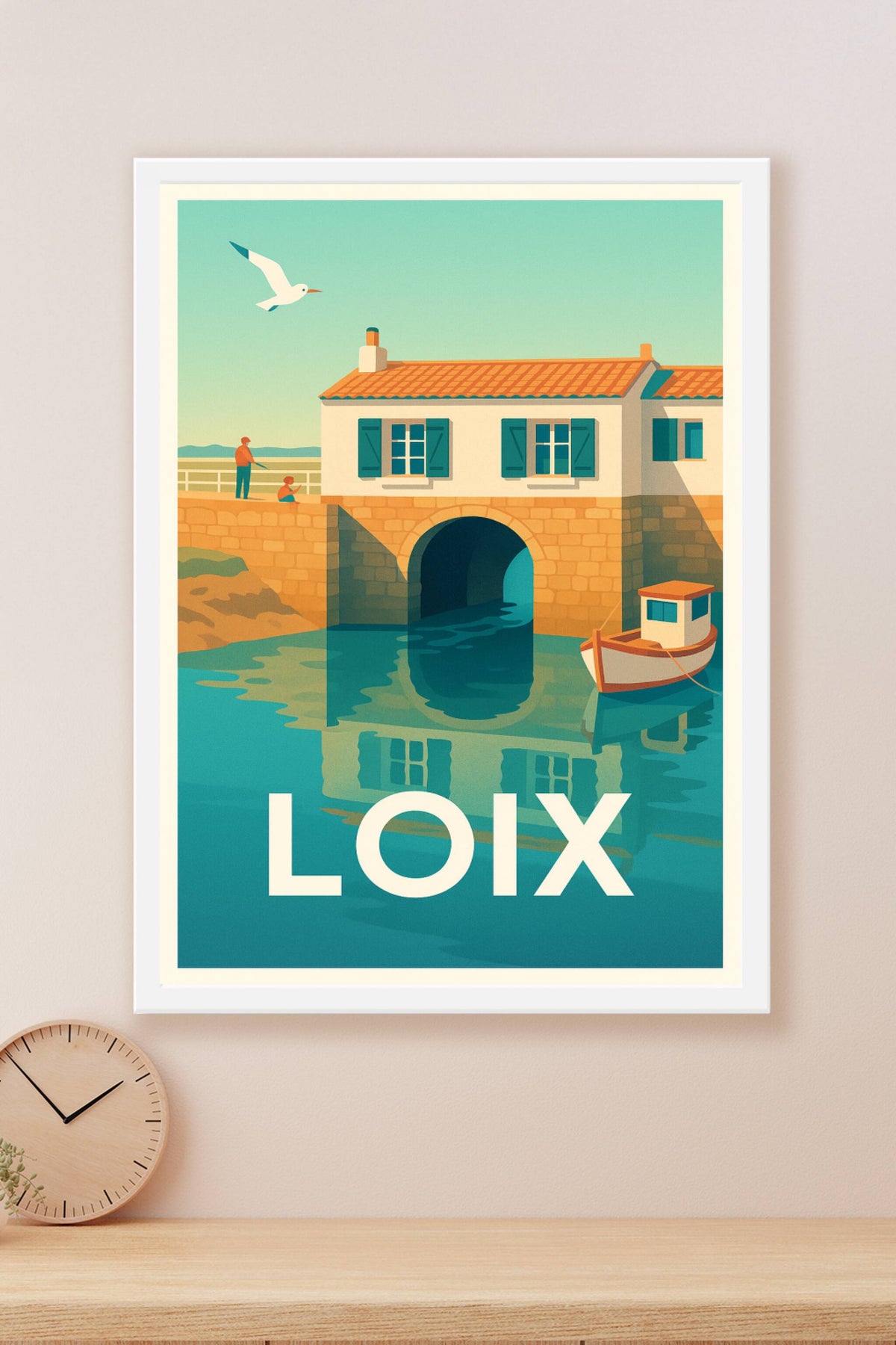 Affiche Loix — Charme marin et sérénité insulaire · poster d'art de Loix