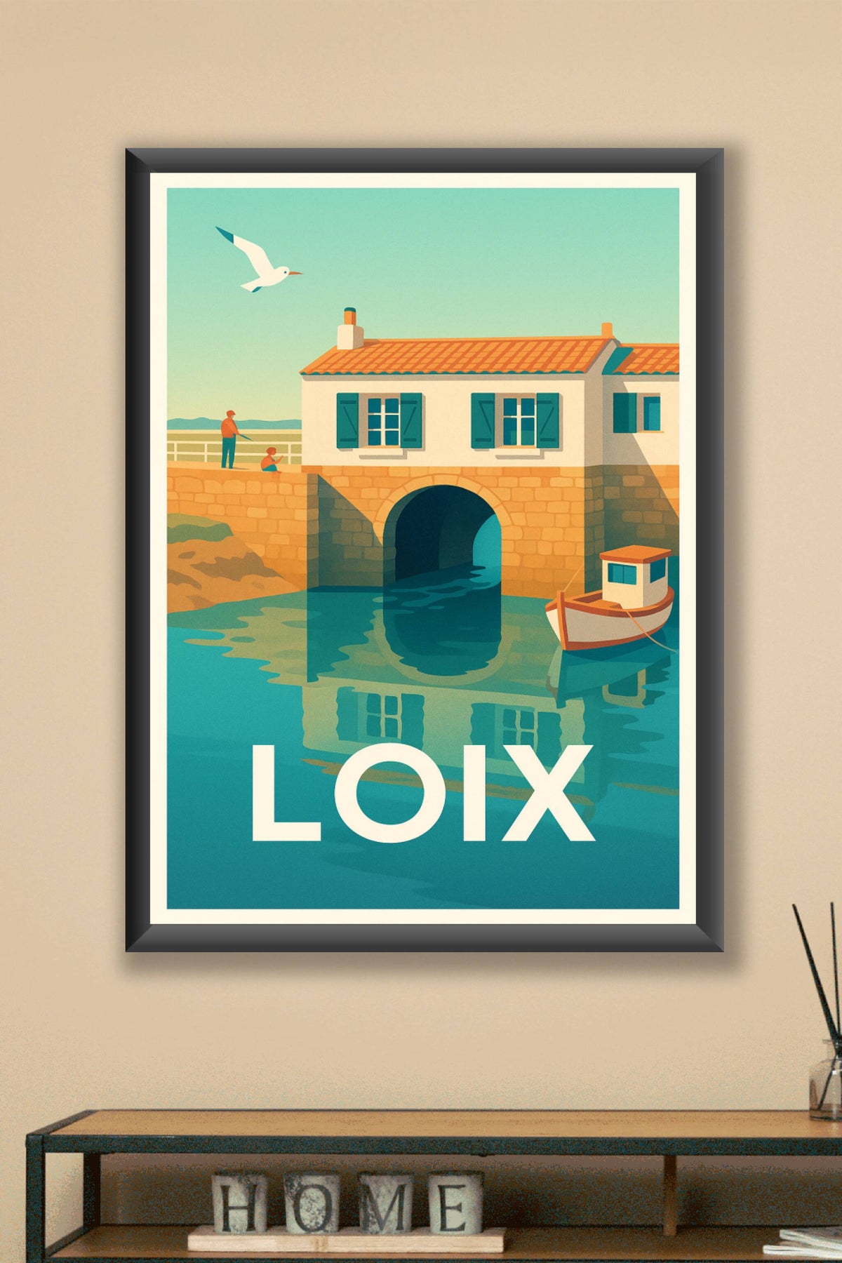 Affiche Loix — Charme marin et sérénité insulaire · poster d'art de Loix