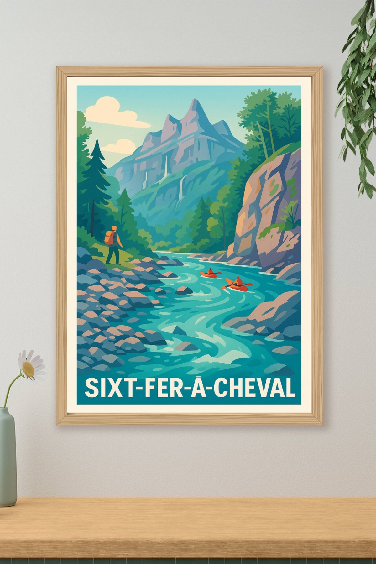 Affiche Sixt-Fer-à-Cheval — Aventure et nature grandiose · poster d'art de Sixt-Fer-à-Cheval