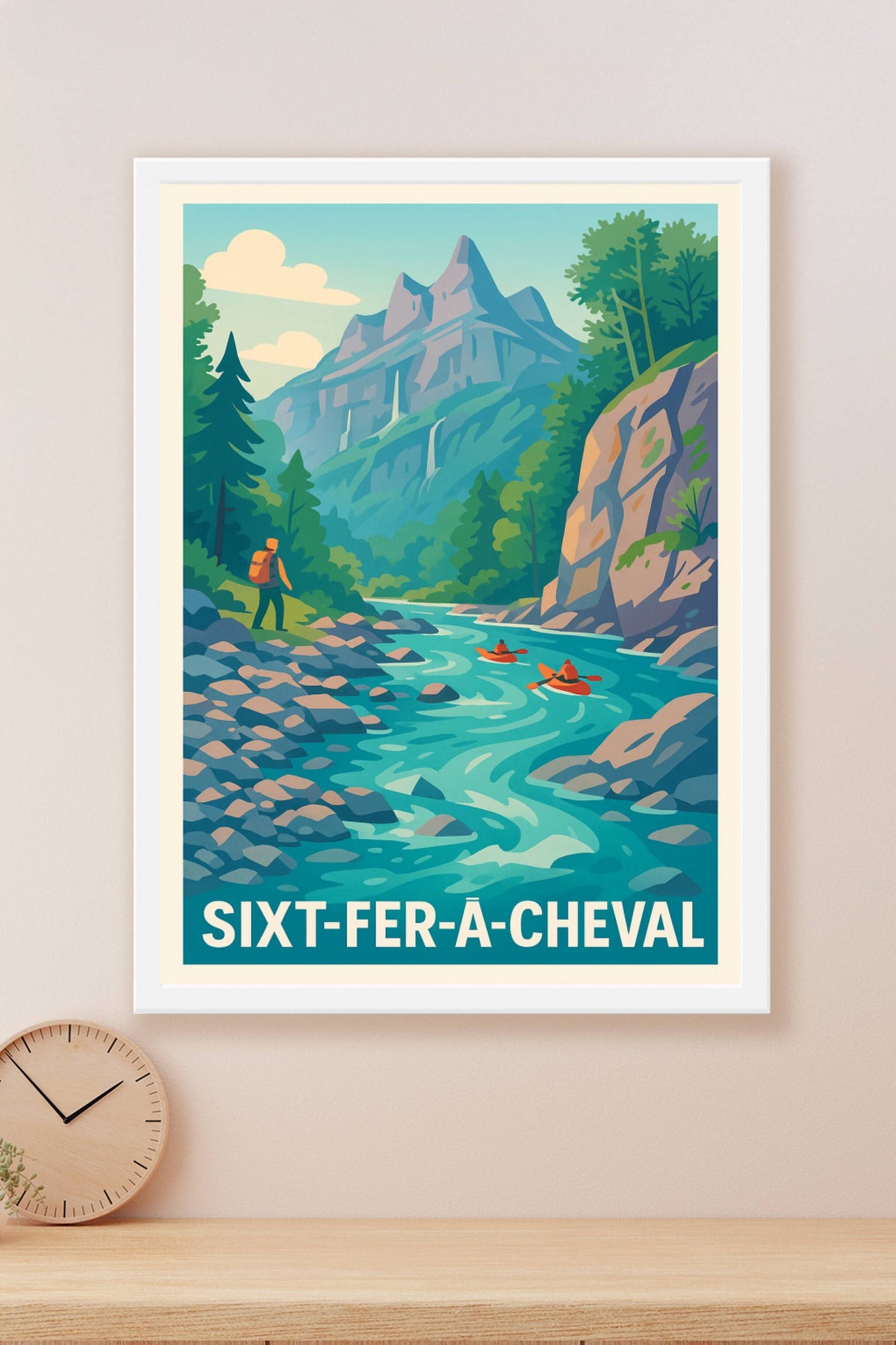 Affiche Sixt-Fer-à-Cheval — Aventure et nature grandiose · poster d'art de Sixt-Fer-à-Cheval