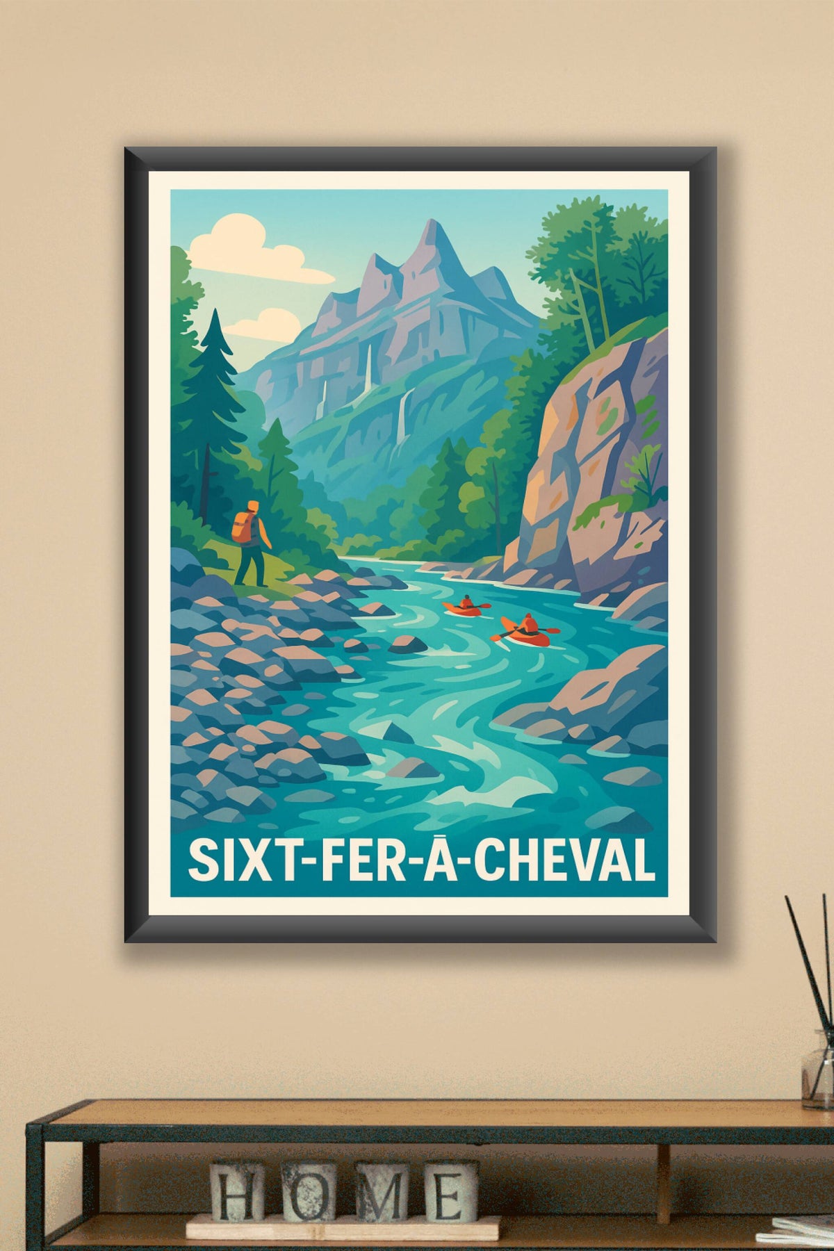 Affiche Sixt-Fer-à-Cheval — Aventure et nature grandiose · poster d'art de Sixt-Fer-à-Cheval