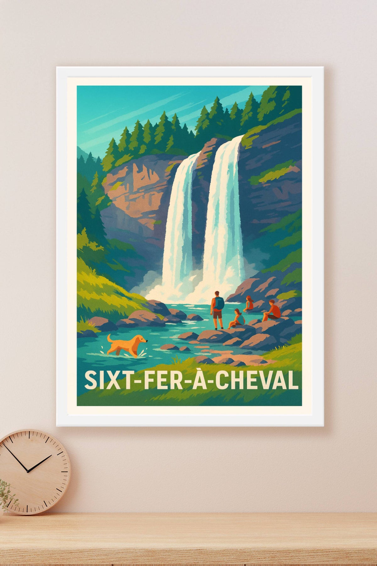 Affiche Sixt-Fer-à-Cheval — Nature et cascade grandiose · poster d'art de Sixt-Fer-à-Cheval