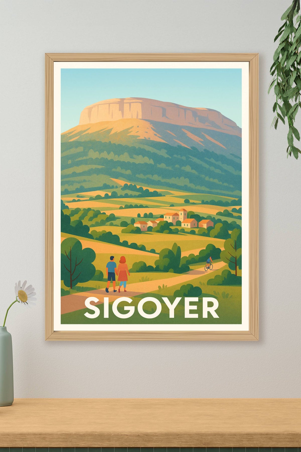 Affiche Sigoyer — Évasion bucolique au pied du massif · poster d'art de Sigoyer