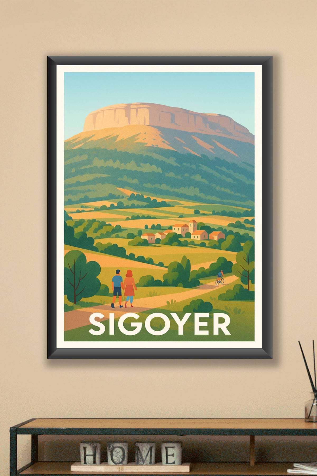 Affiche Sigoyer — Évasion bucolique au pied du massif · poster d'art de Sigoyer