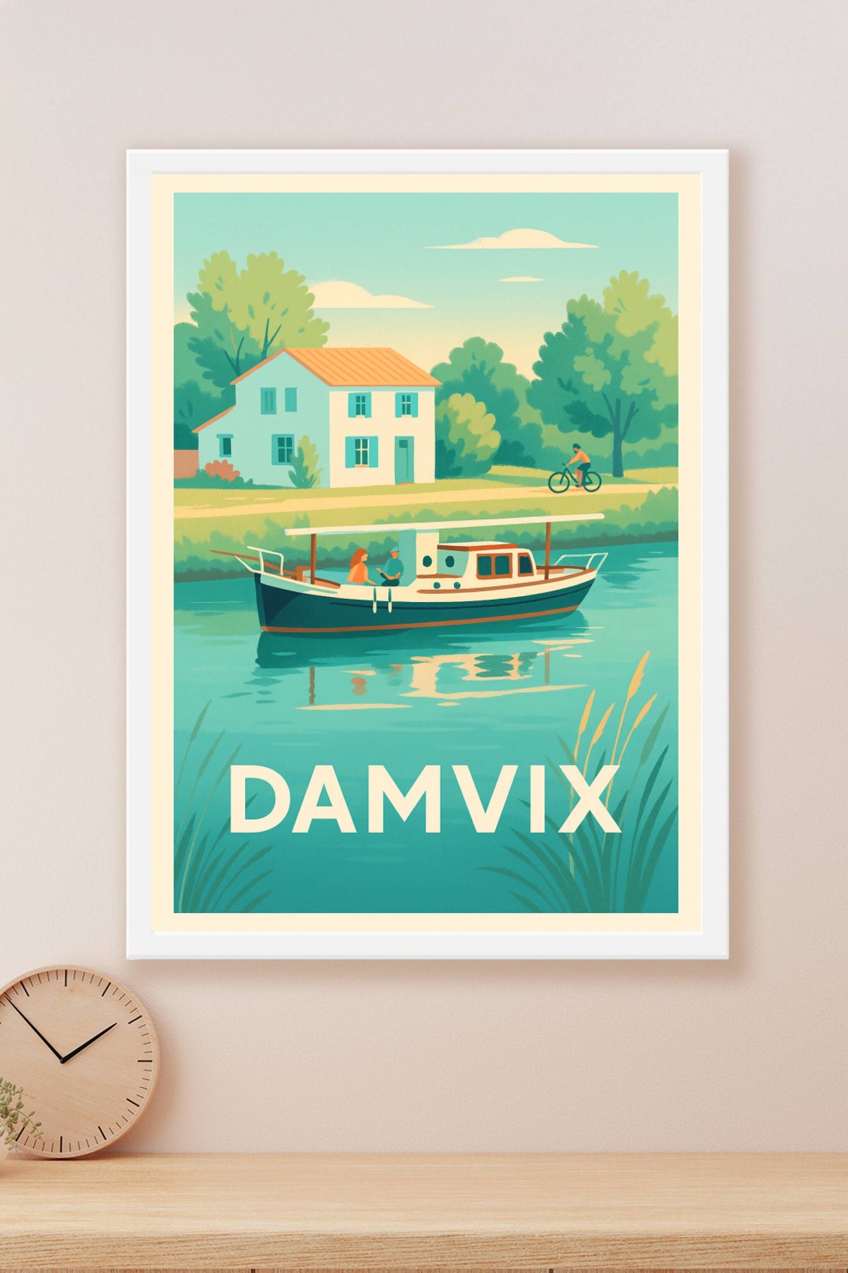 Affiche Damvix — Escapade paisible au fil de l'eau · poster d'art de Damvix