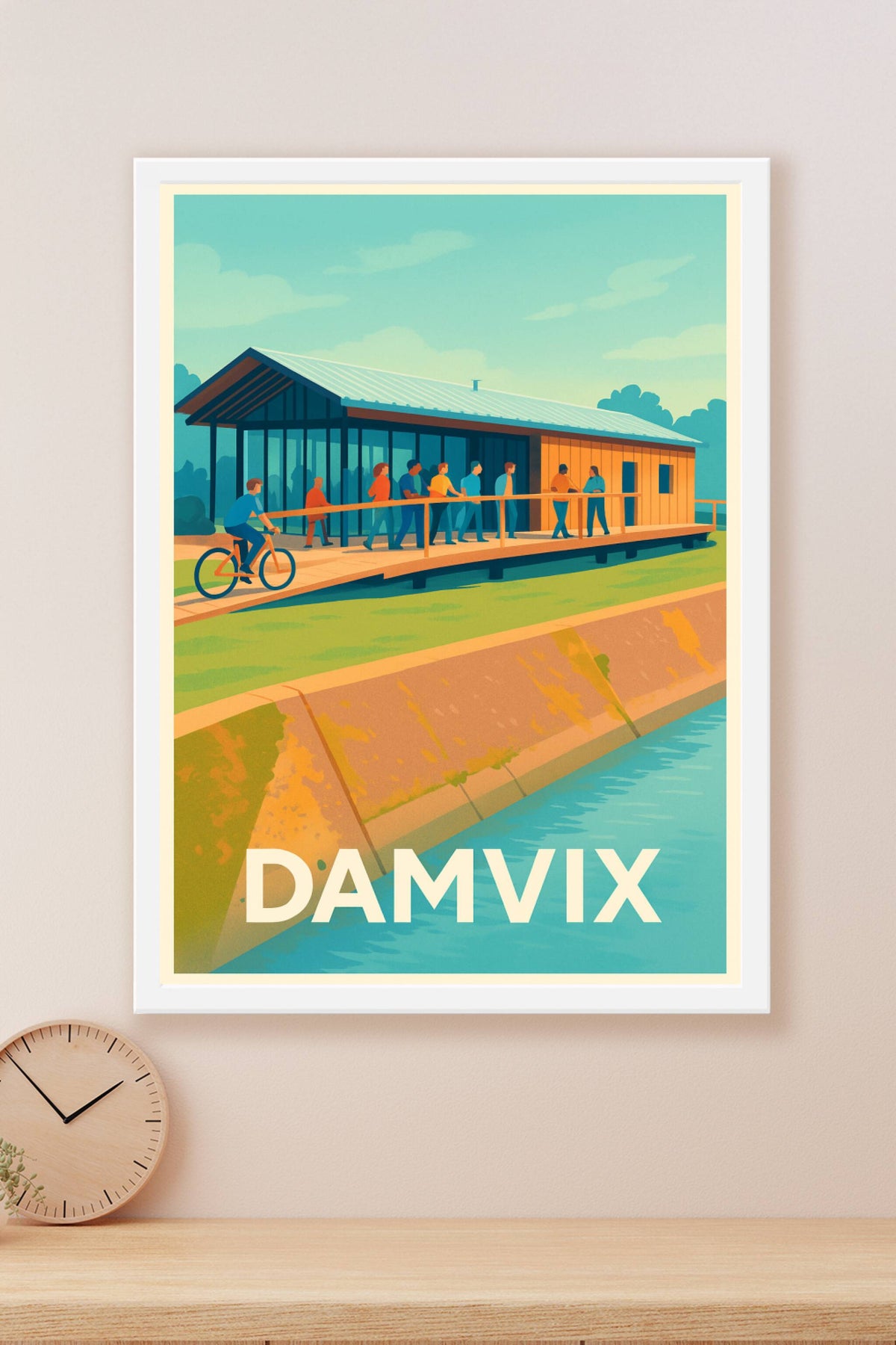 Affiche Damvix — L'esprit convivial au bord de l'eau · poster d'art de Damvix