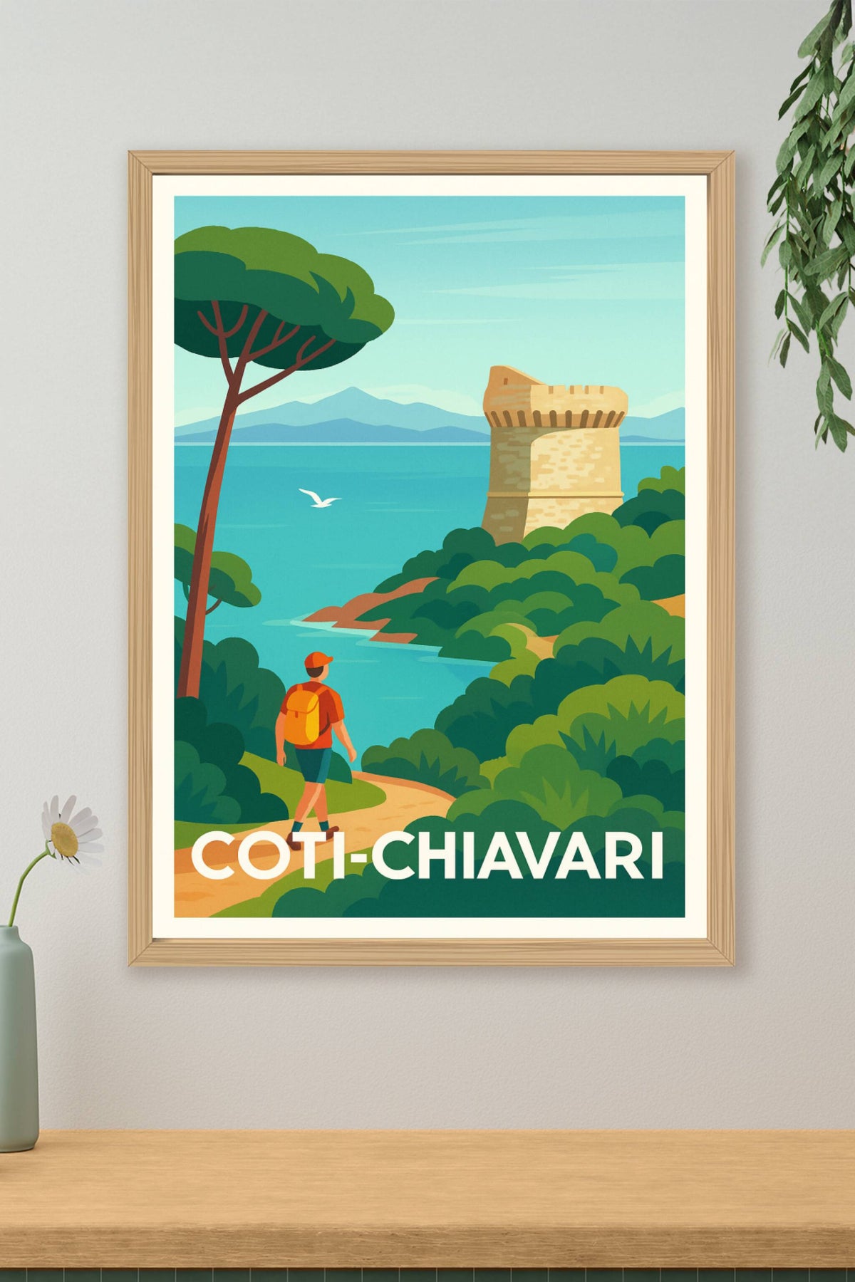 Affiche Coti-Chiavari — Évasion et Sérénité en Corse · poster d'art de Coti-Chiavari