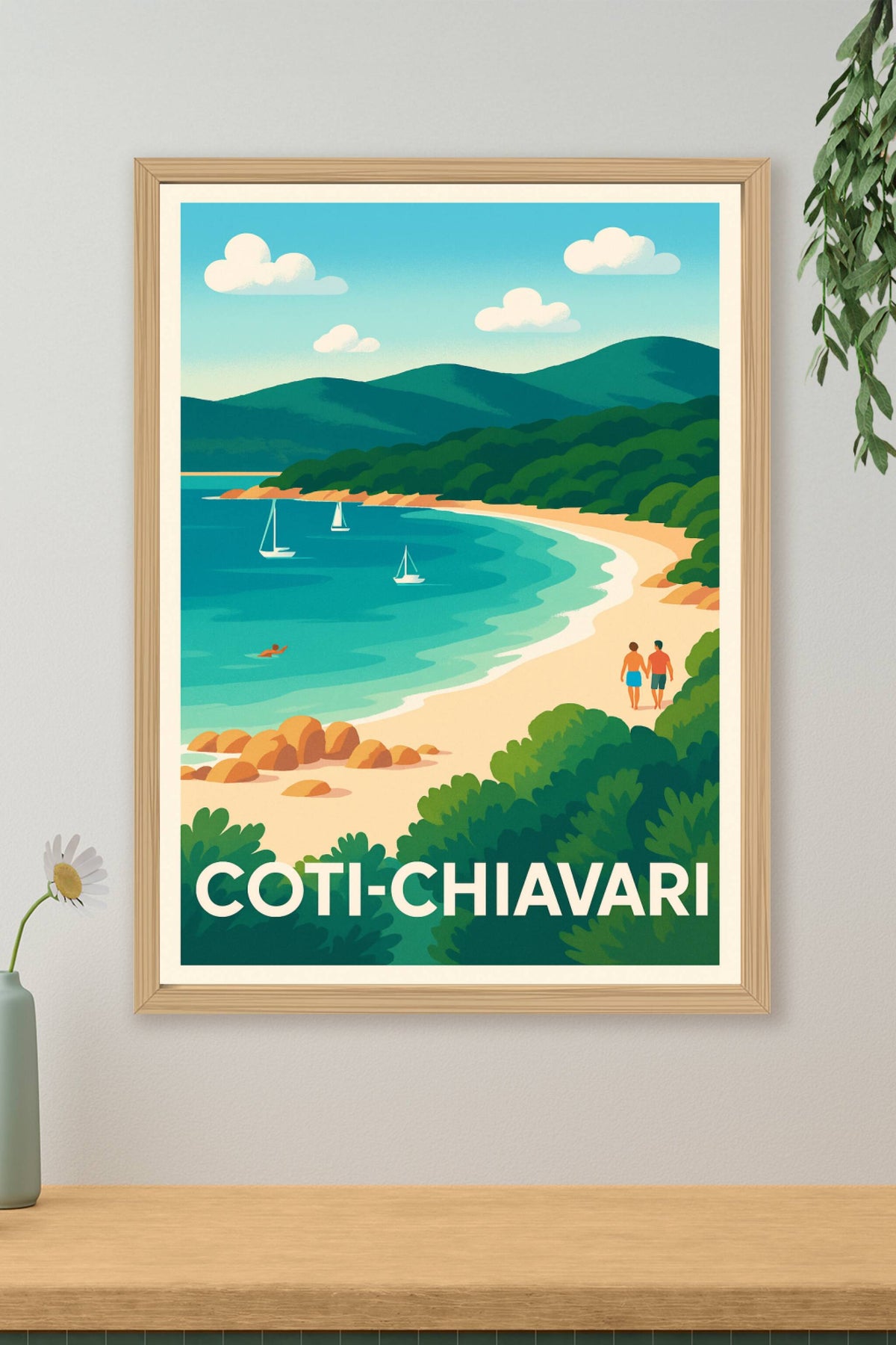 Affiche Coti-Chiavari — Évasion Balnéaire en Corse · poster d'art de Coti-Chiavari