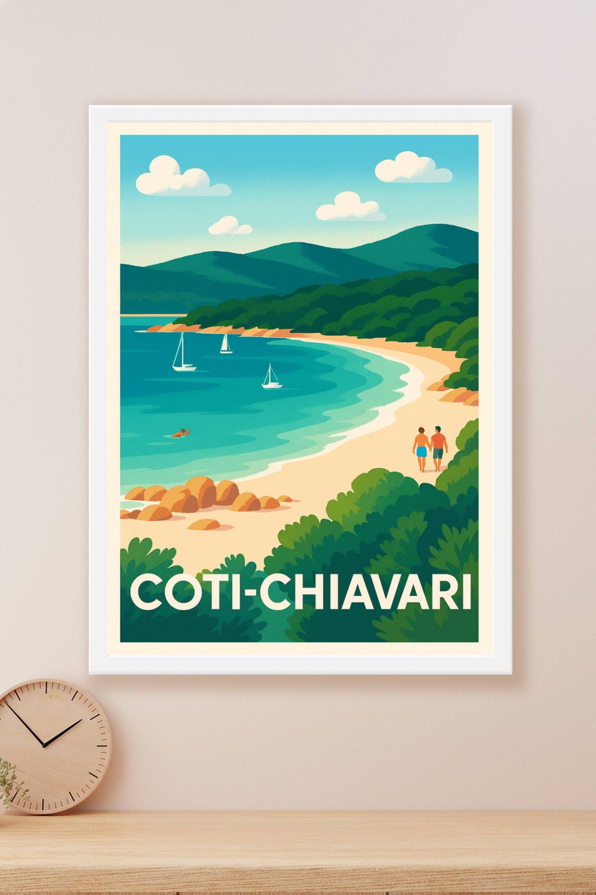 Affiche Coti-Chiavari — Évasion Balnéaire en Corse · poster d'art de Coti-Chiavari