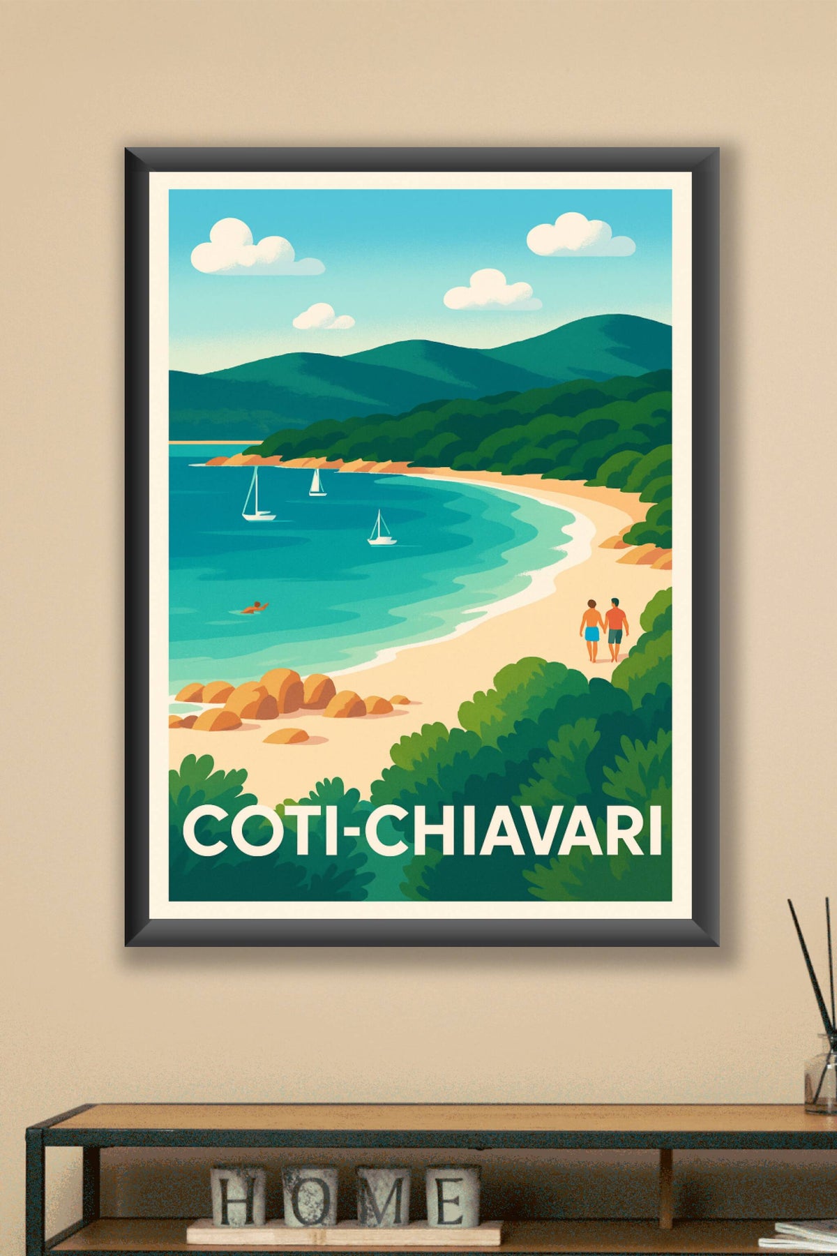 Affiche Coti-Chiavari — Évasion Balnéaire en Corse · poster d'art de Coti-Chiavari