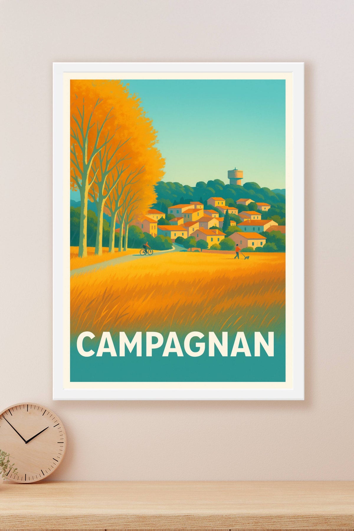 Affiche Campagnan — Le charme paisible de la campagne méridionale · poster d'art de Campagnan