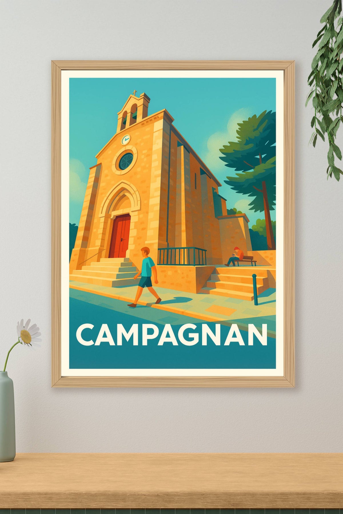 Affiche Campagnan — Charme authentique du village provençal · poster d'art de Campagnan