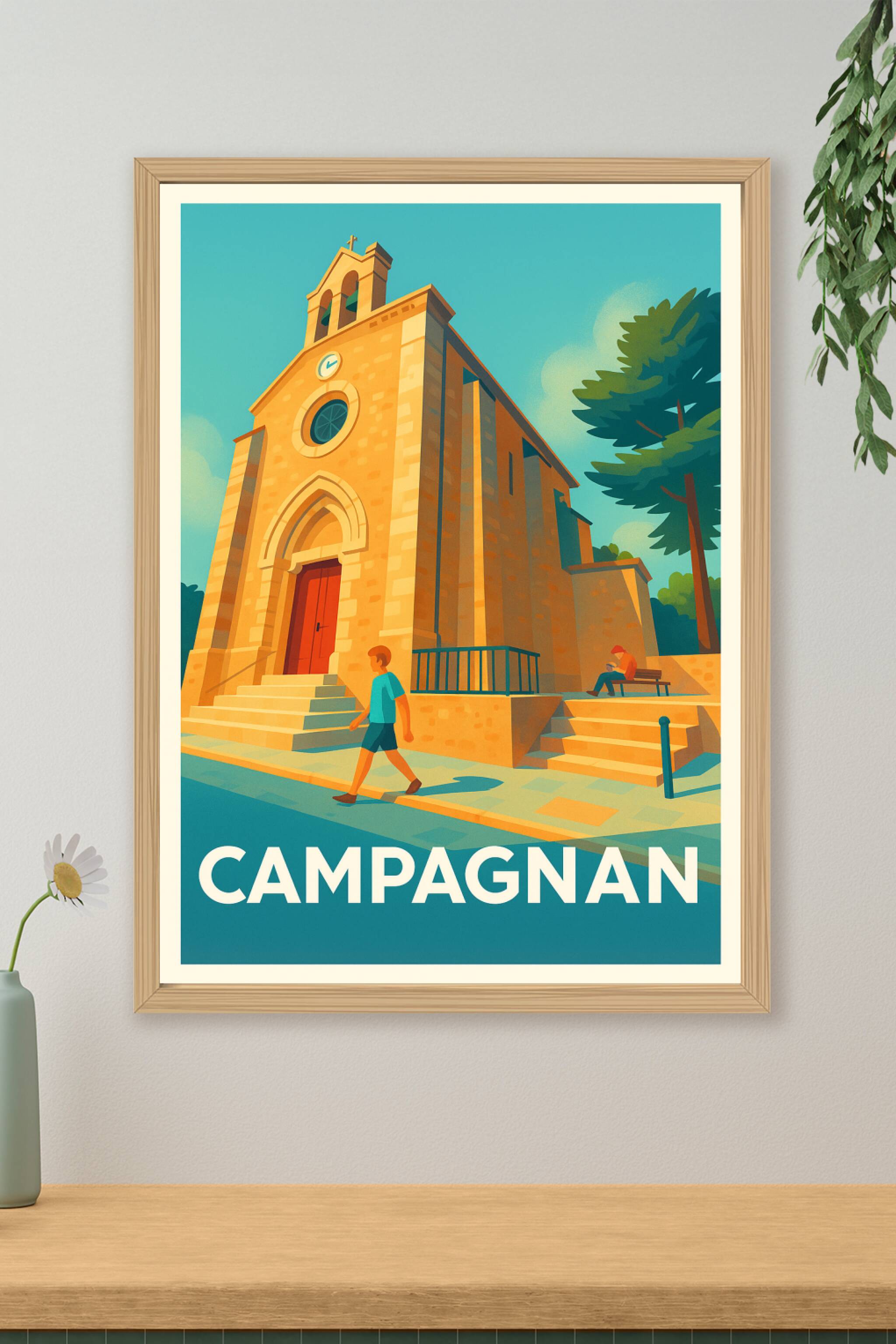 Affiche de Campagnan - Charme authentique du village provençal