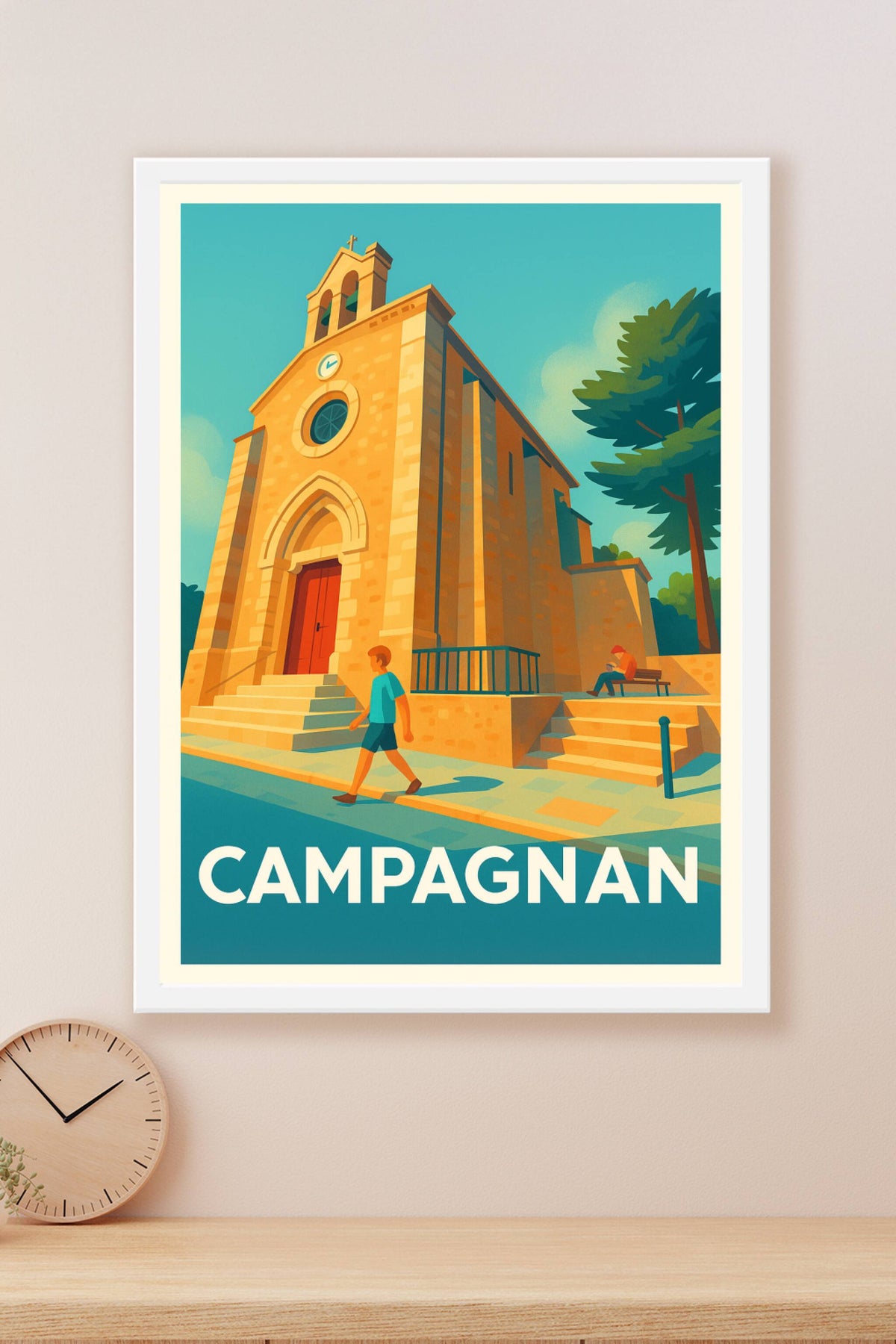 Affiche Campagnan — Charme authentique du village provençal · poster d'art de Campagnan