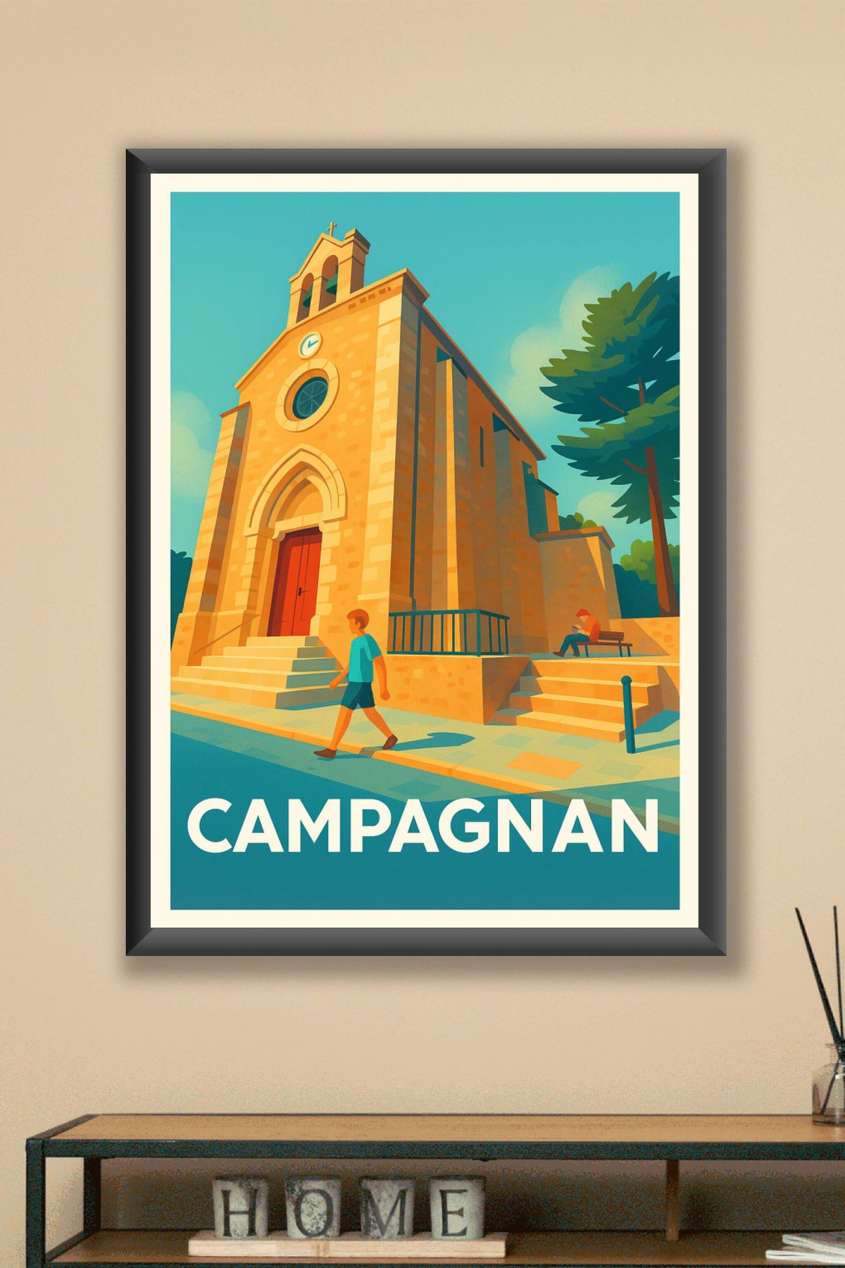 Affiche Campagnan — Charme authentique du village provençal · poster d'art de Campagnan