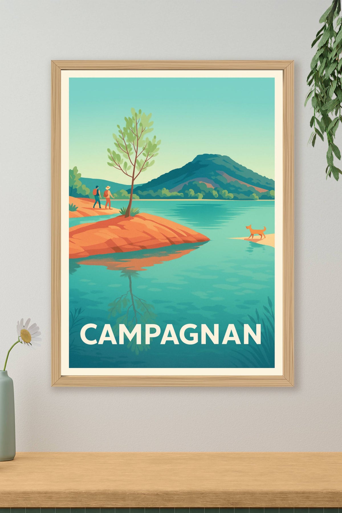 Affiche Campagnan — Rêveries au bord de l'eau · poster d'art de Campagnan